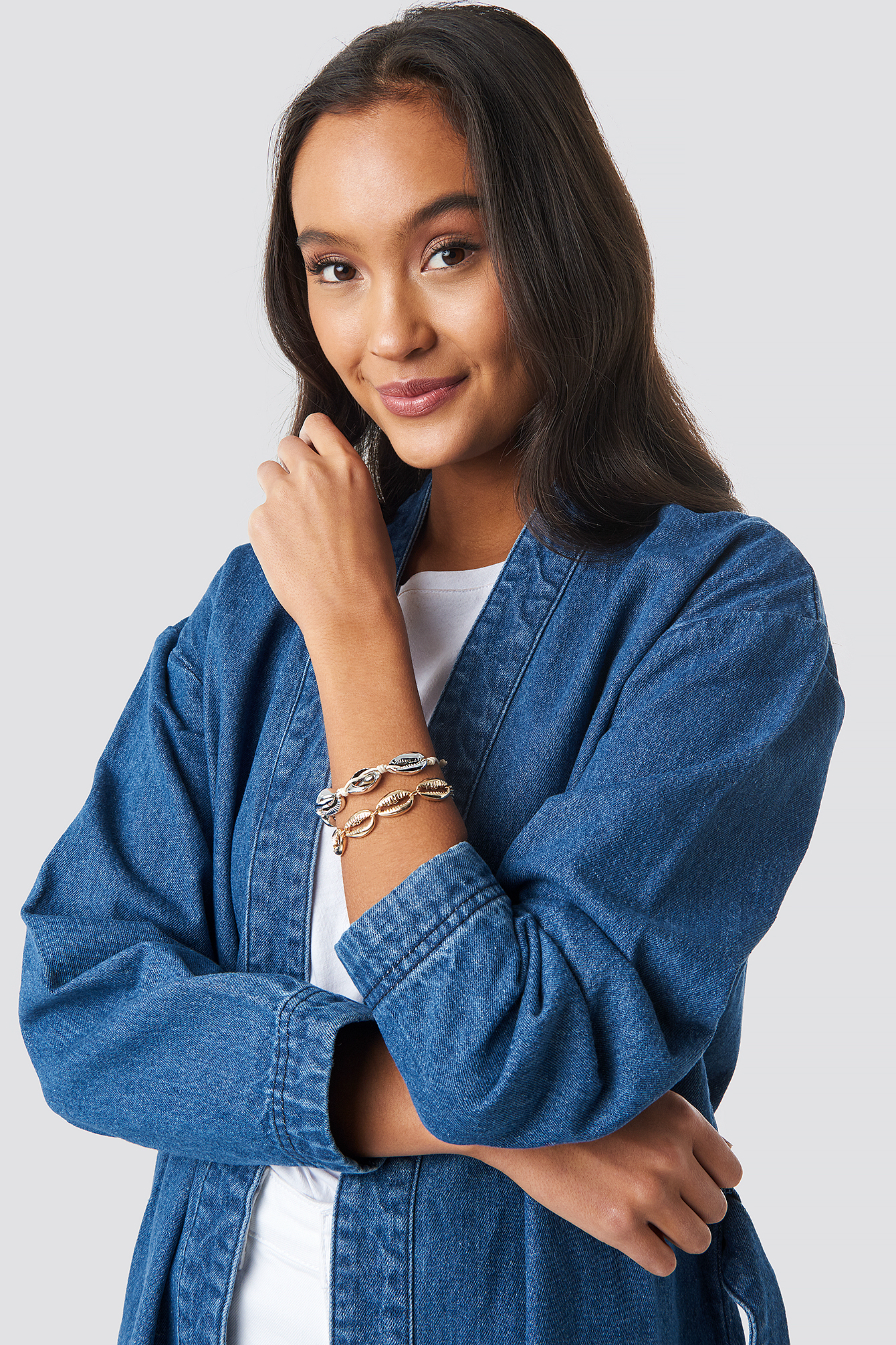 Shell Bracelets (2-pack) Gold Plated Silver