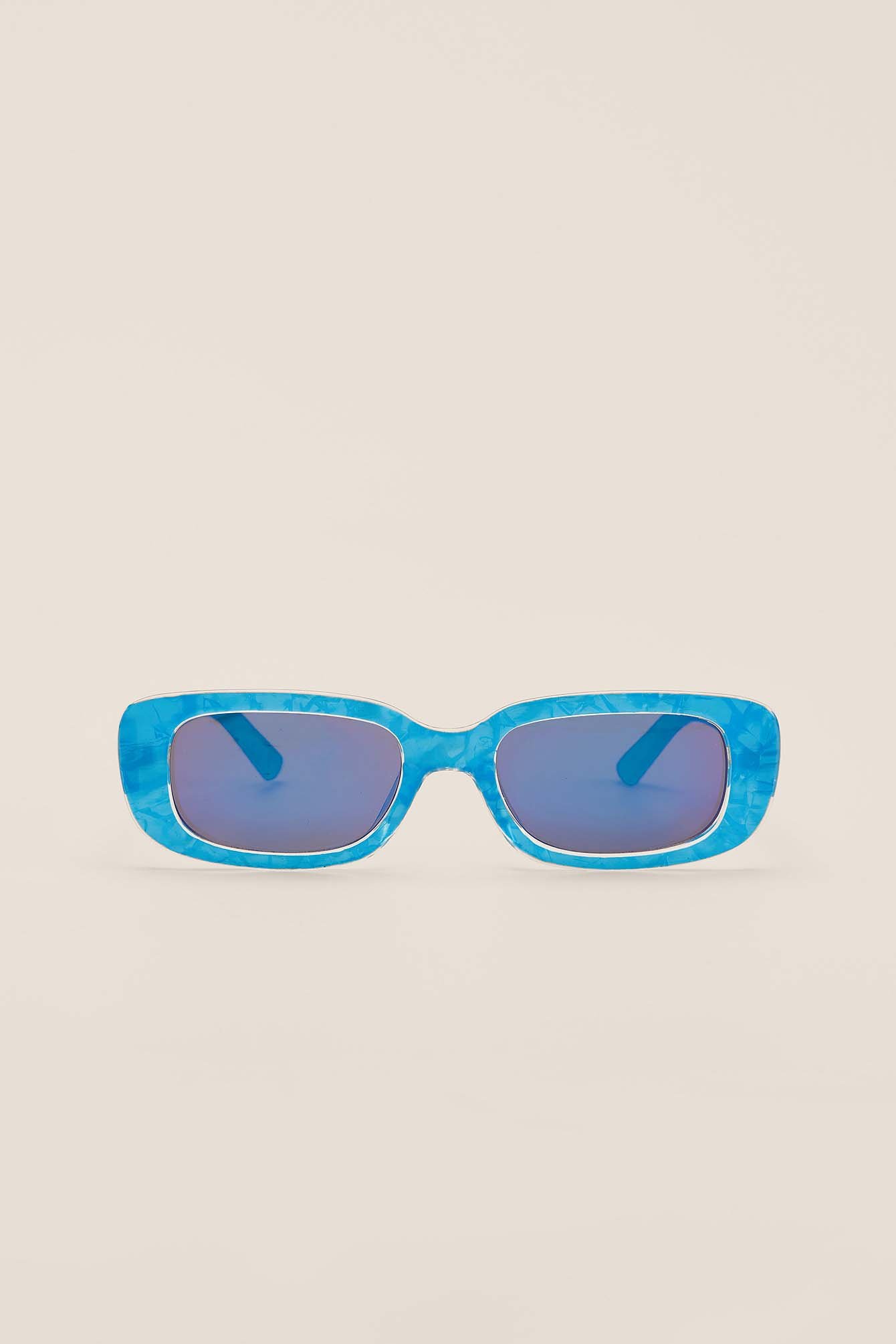 Blue Połyskujące okulary przeciwsłoneczne