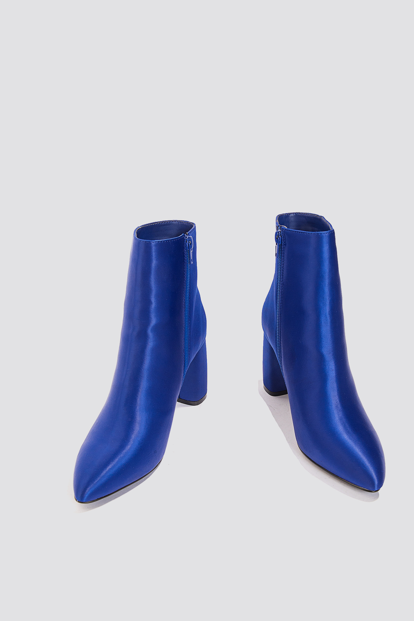 Shiny Ankle Boots Dark Blue