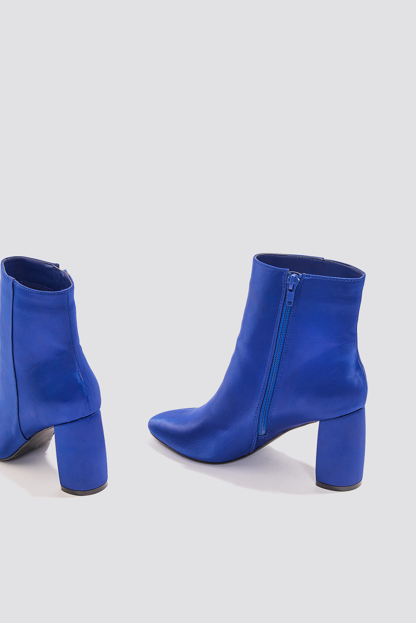 Shiny Ankle Boots Dark Blue