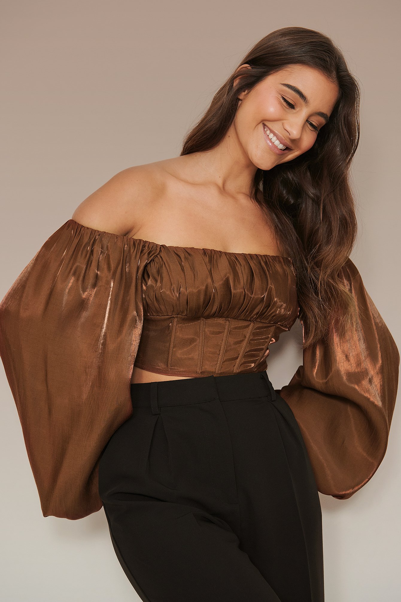 Brown Korset-blouse