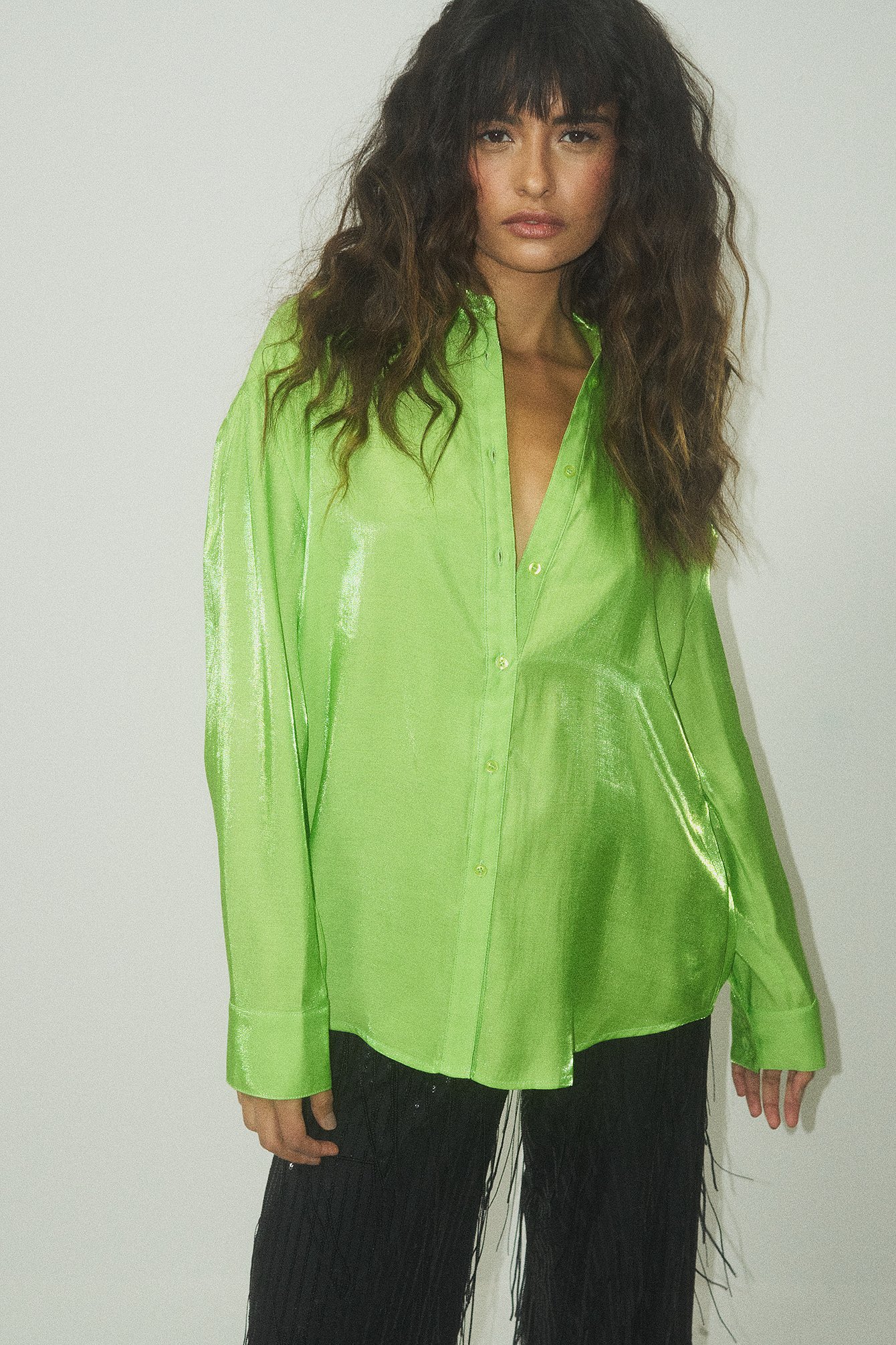 Shiny green shirt Clearance