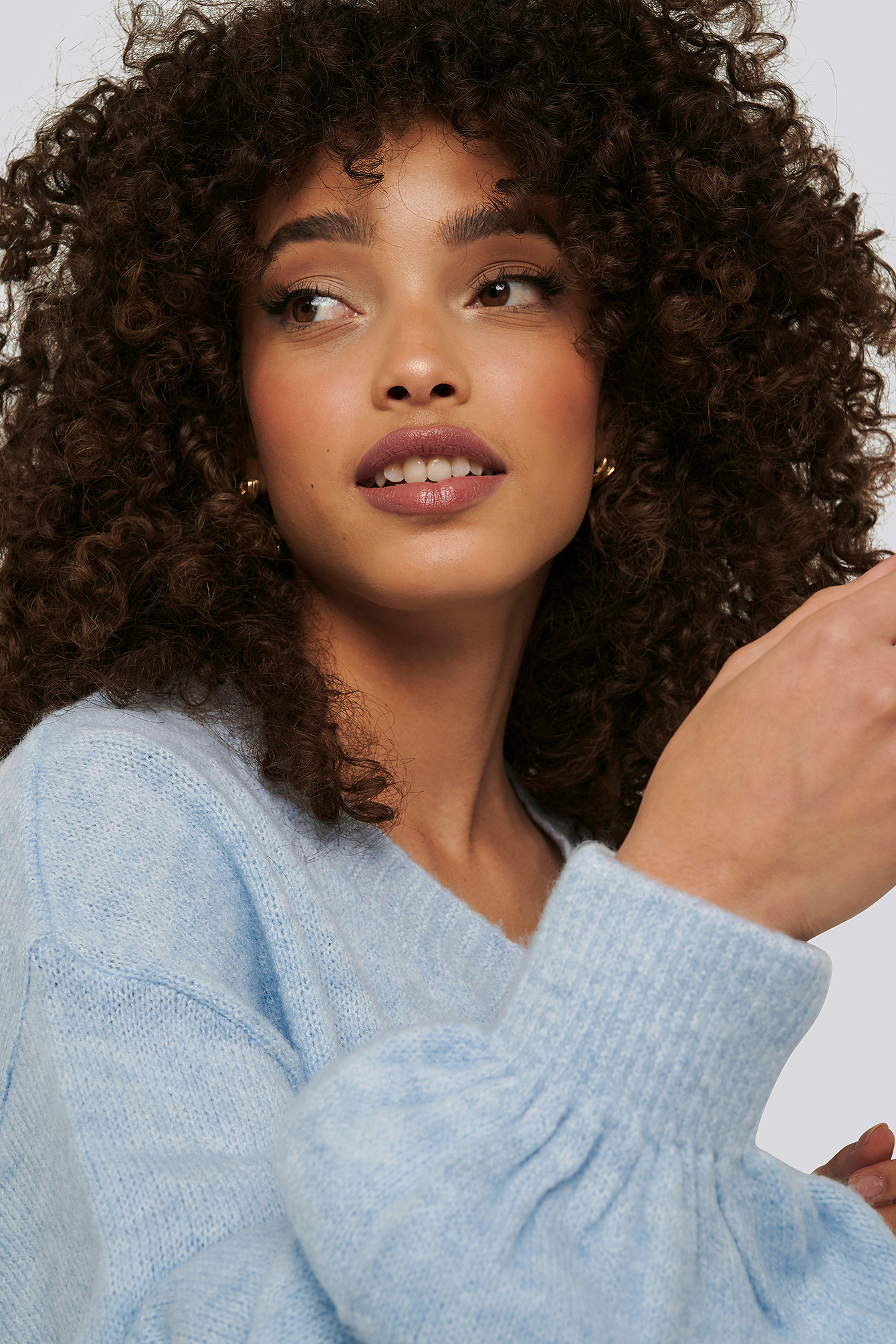 light blue chunky cardigan