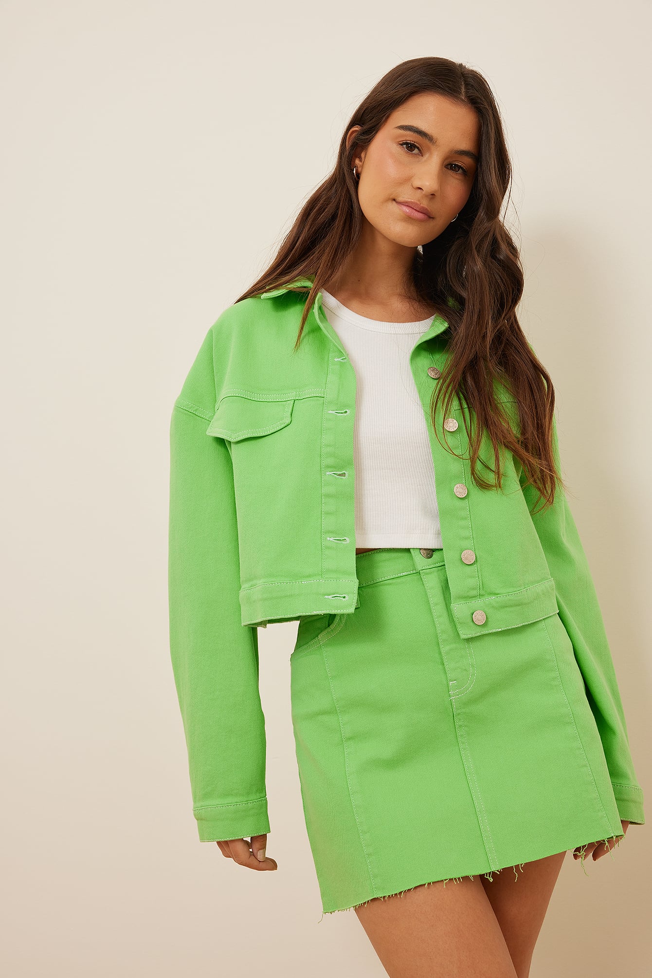 Womens Green Denim Jackets | na-kd.com