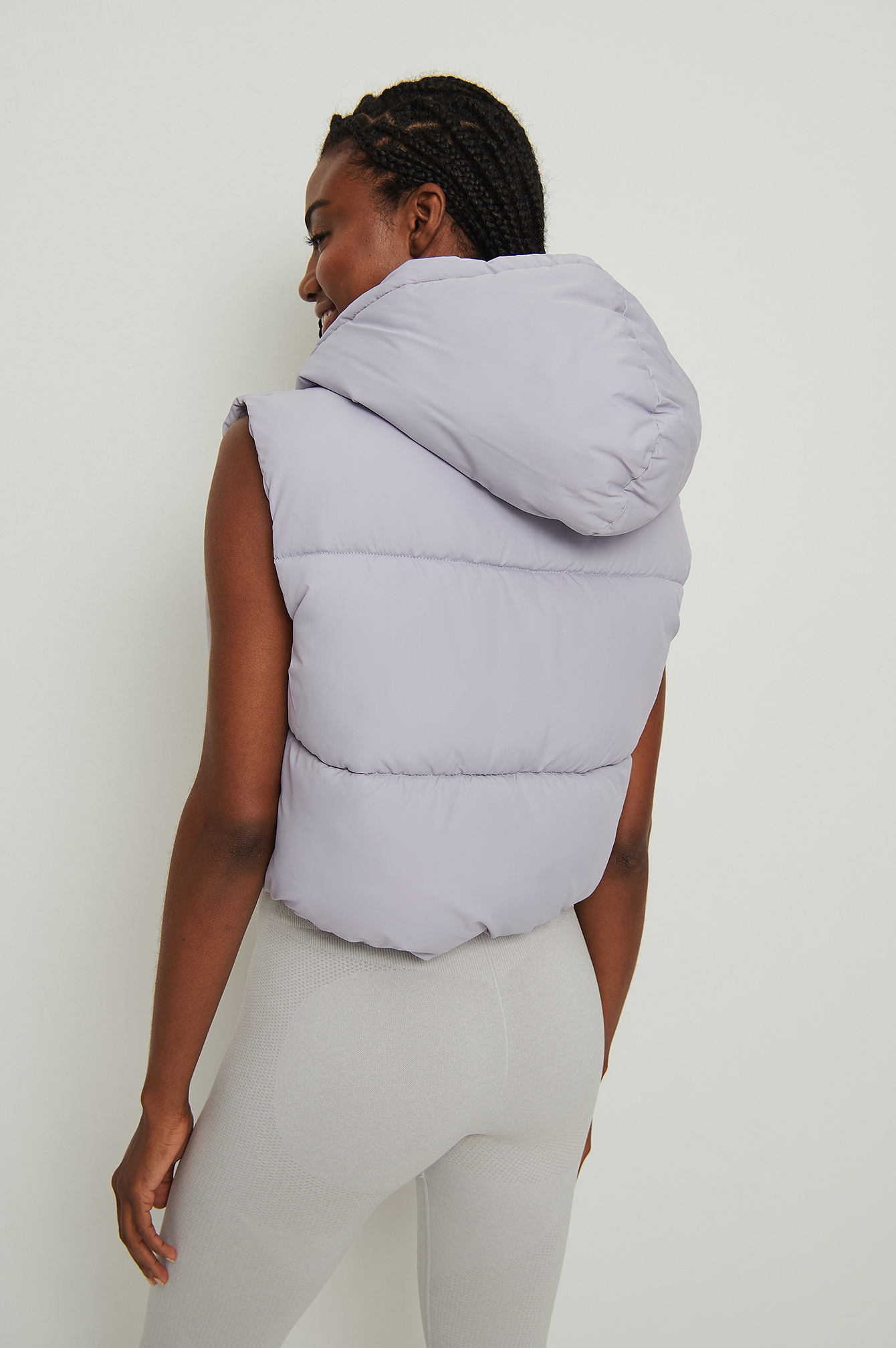 Short Padded Vest Purple | na-kd.com