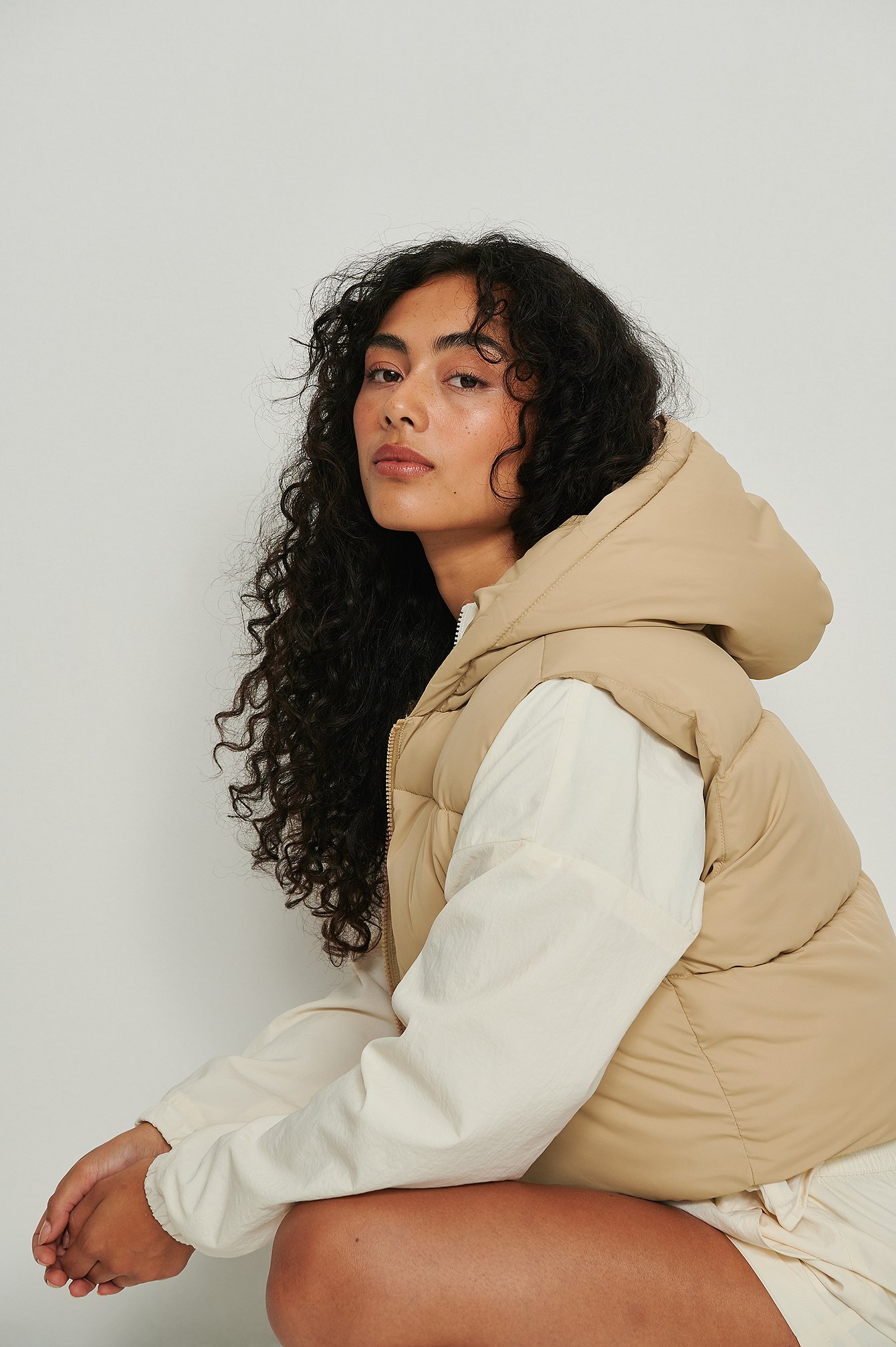 Beige kurze weste Clearance