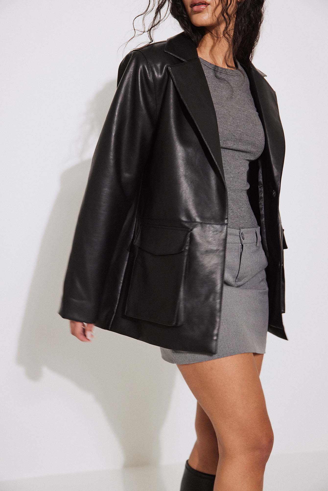 Short Pu Jacket Black | NA-KD
