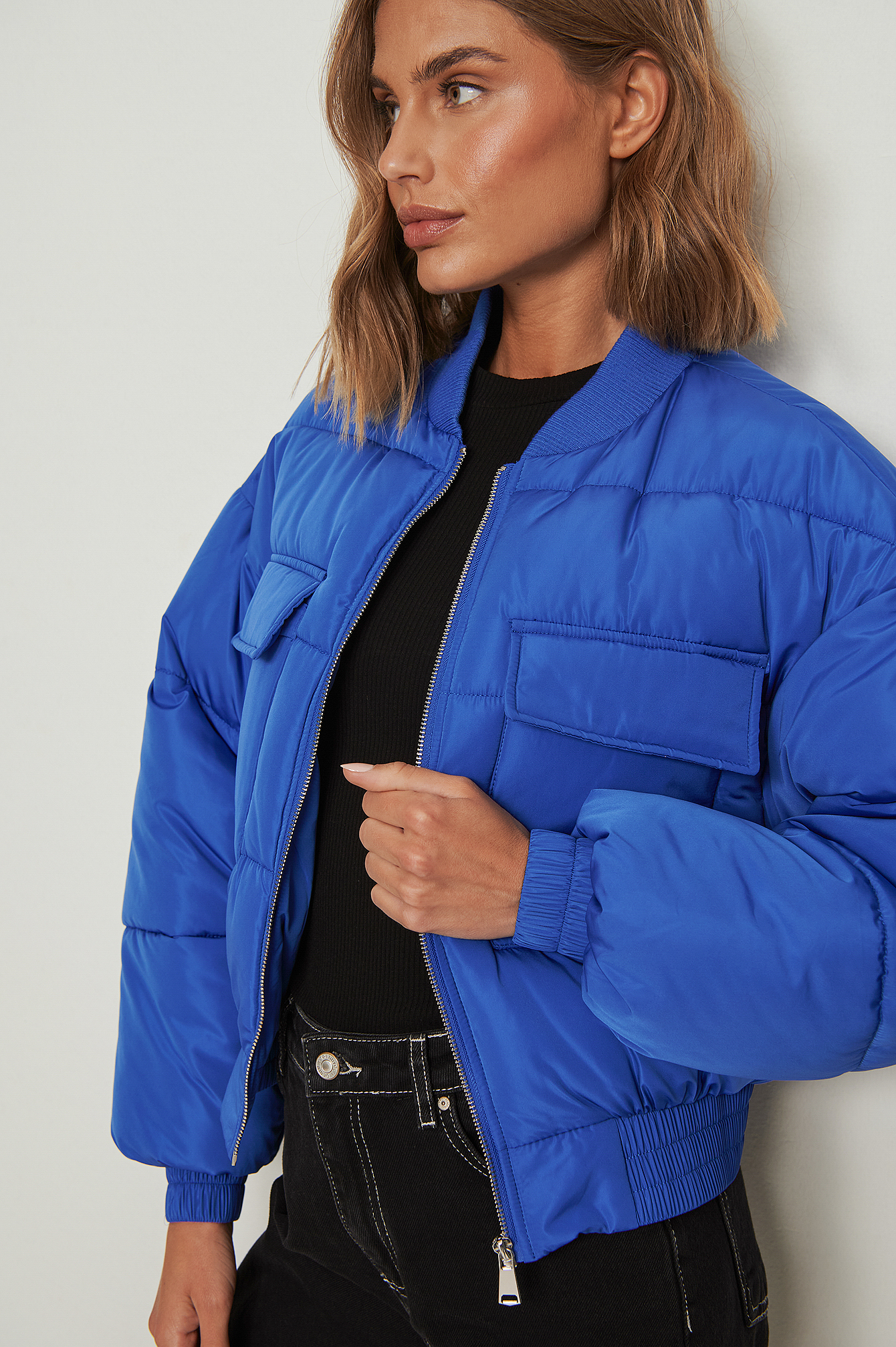 bomber puffer coat
