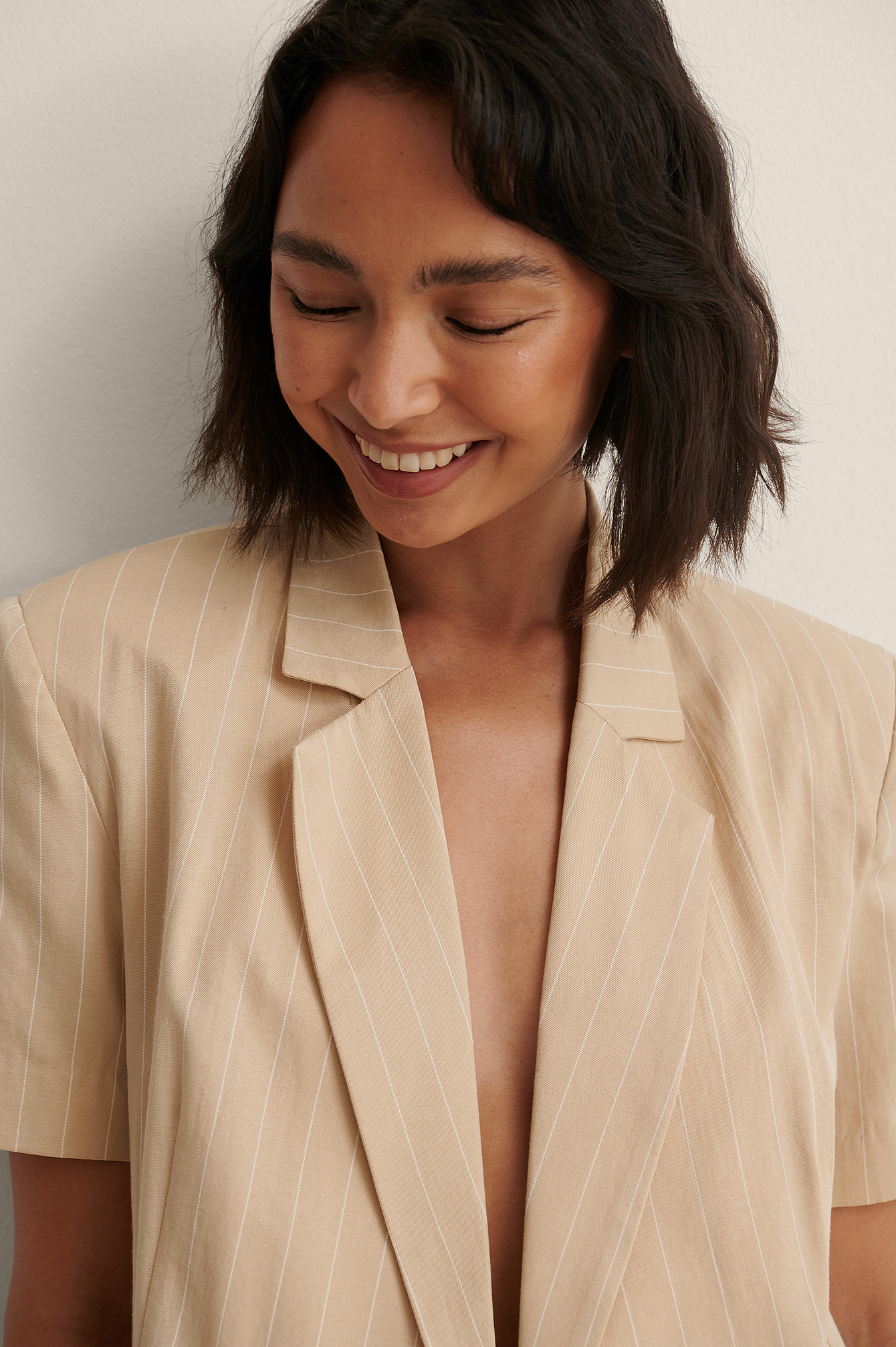Short Sleeve Blazer Stripe | na-kd.com