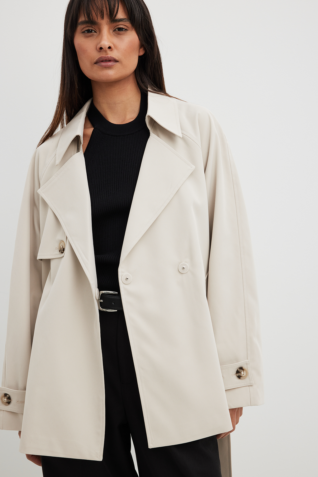 THE TOE Brooklyn short trench coat THE TOEレザー風 ショート THE TOE Brooklyn short trench coat THE TOEレザー風 ショート