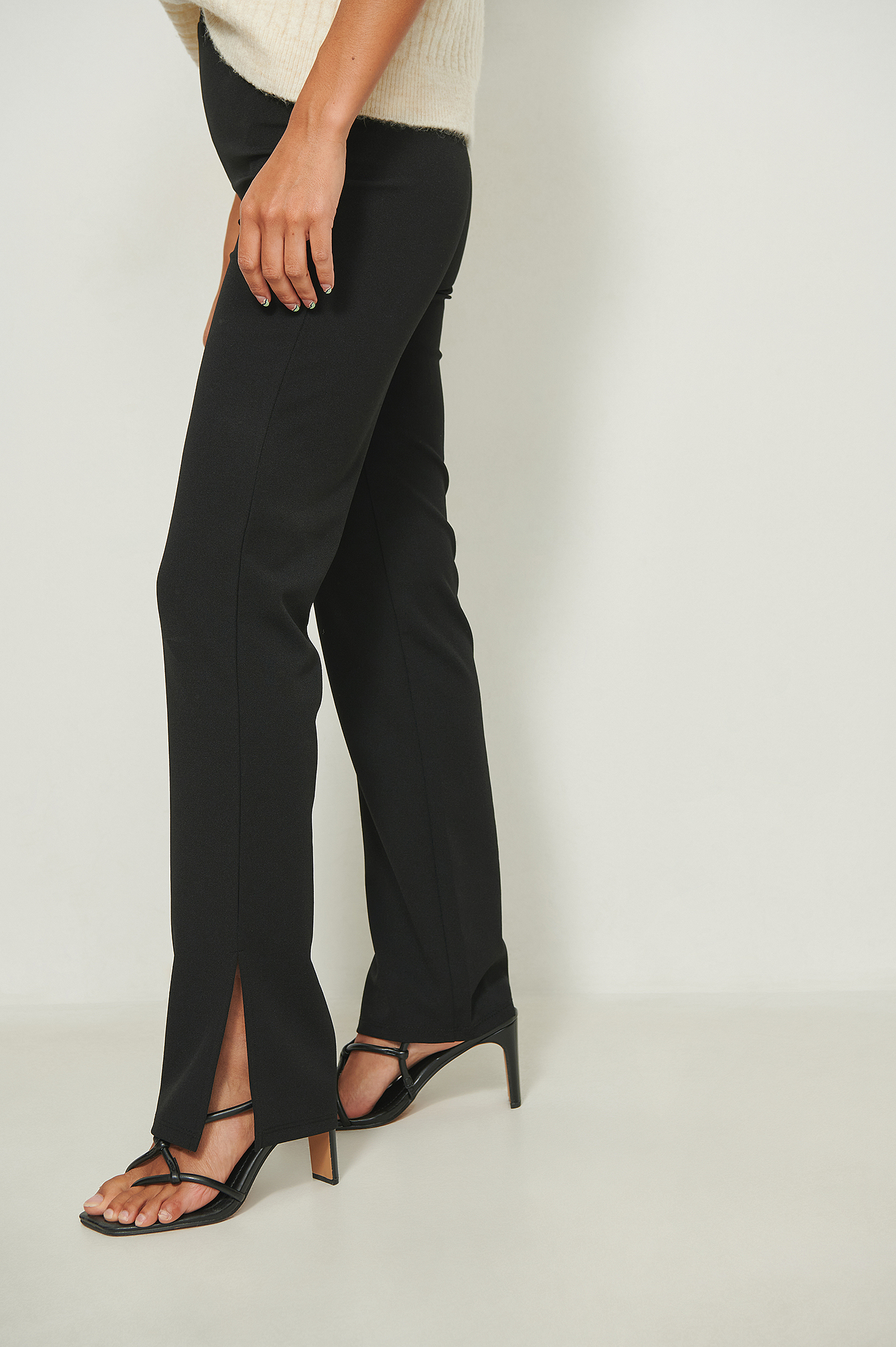 Side Split Pants Black | na-kd.com