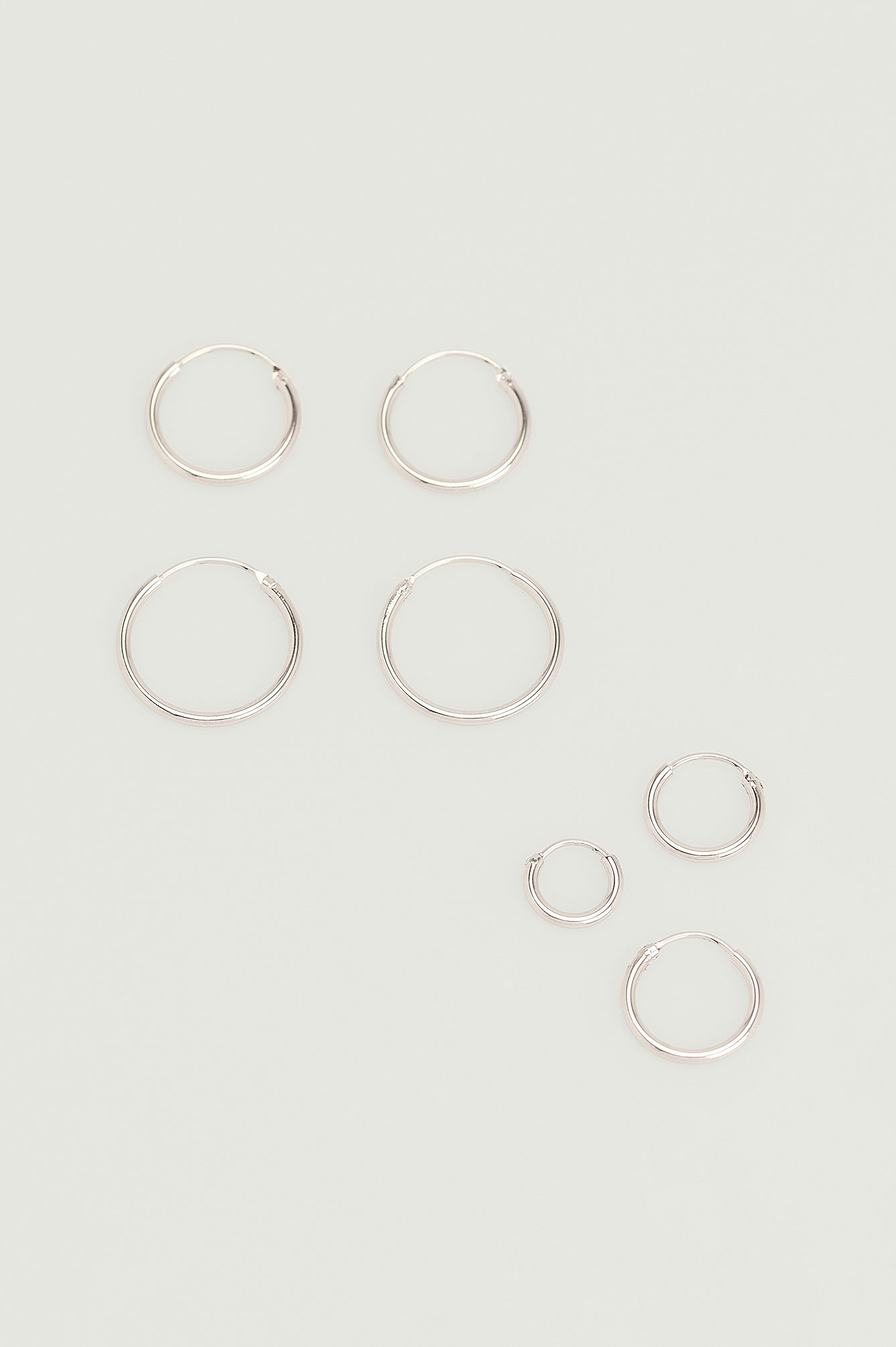 Silver Recycled Silver Plated Small Slim Hoops