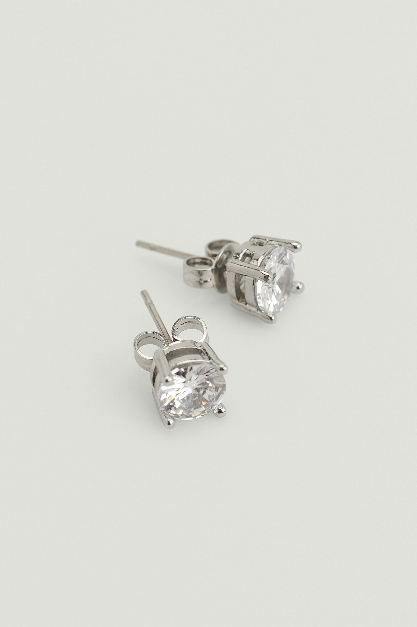 Silver Silver Plated Sparkling Studs