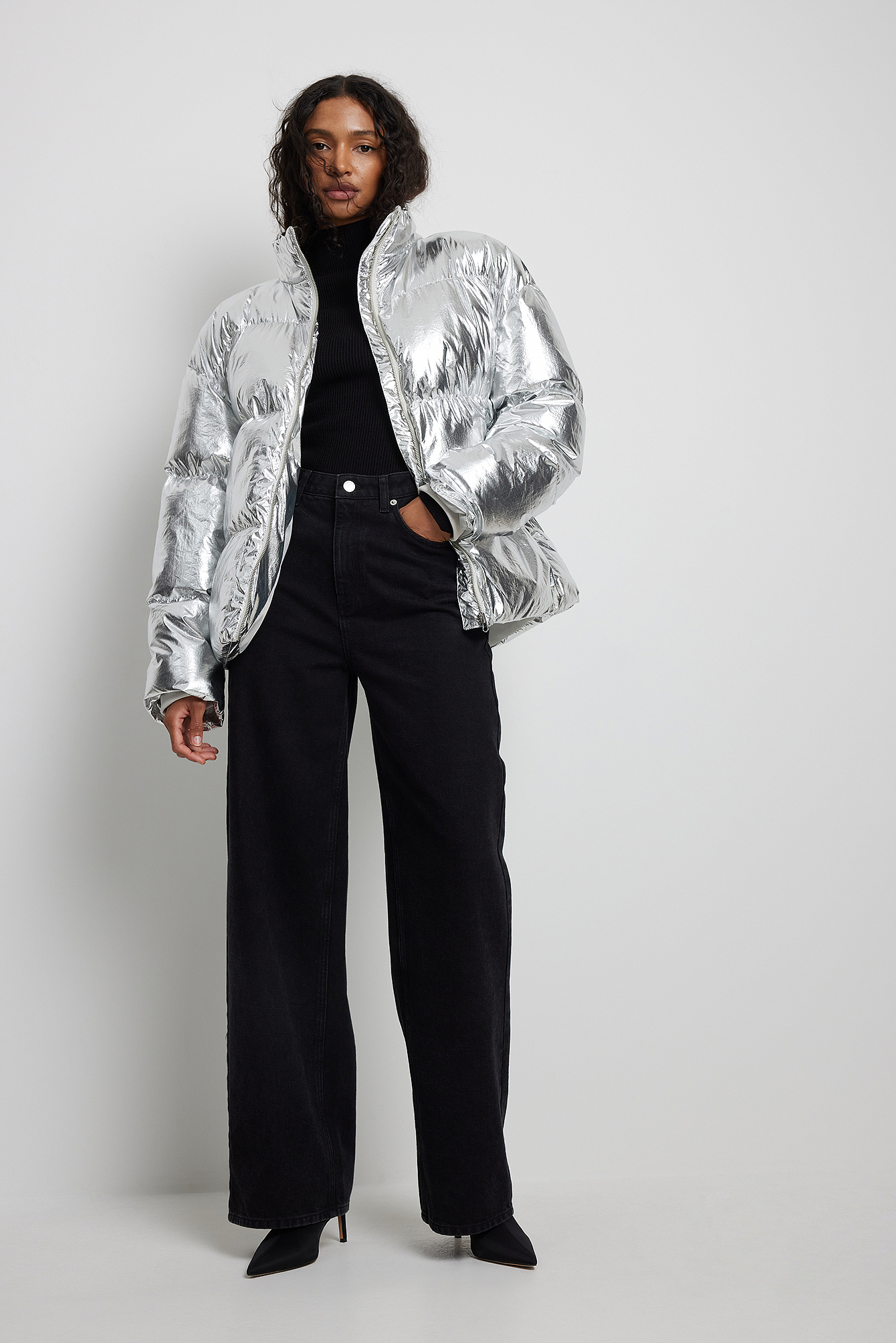 silver bullet puffer coat