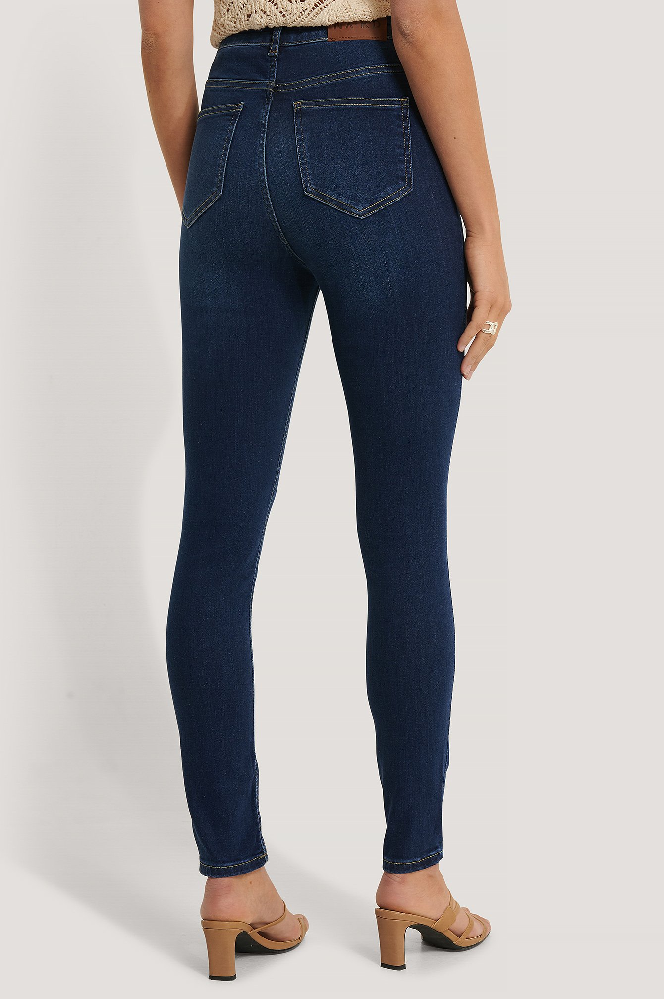 Skinny High Waist Jeans Blue | na-kd.com