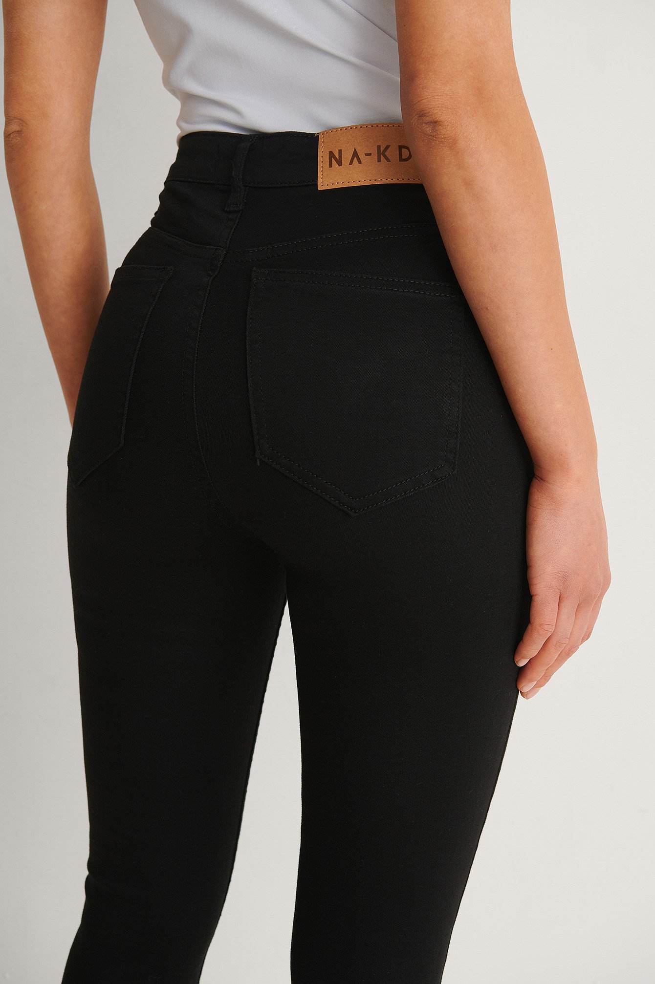 Black Organisch Petite Skinny Jeans Mit Hoher Taille