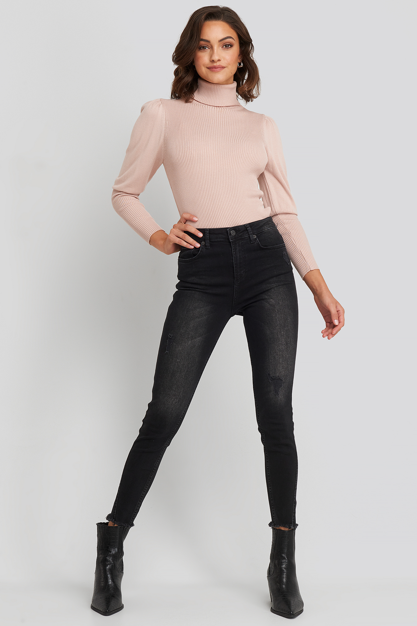 Skinny Twisted Jeans Black