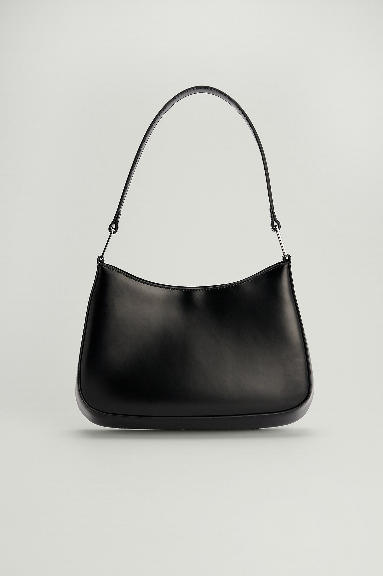 Damen Handtasche Lacktasche Schwarz Mango Baguette Tasche Schwarz