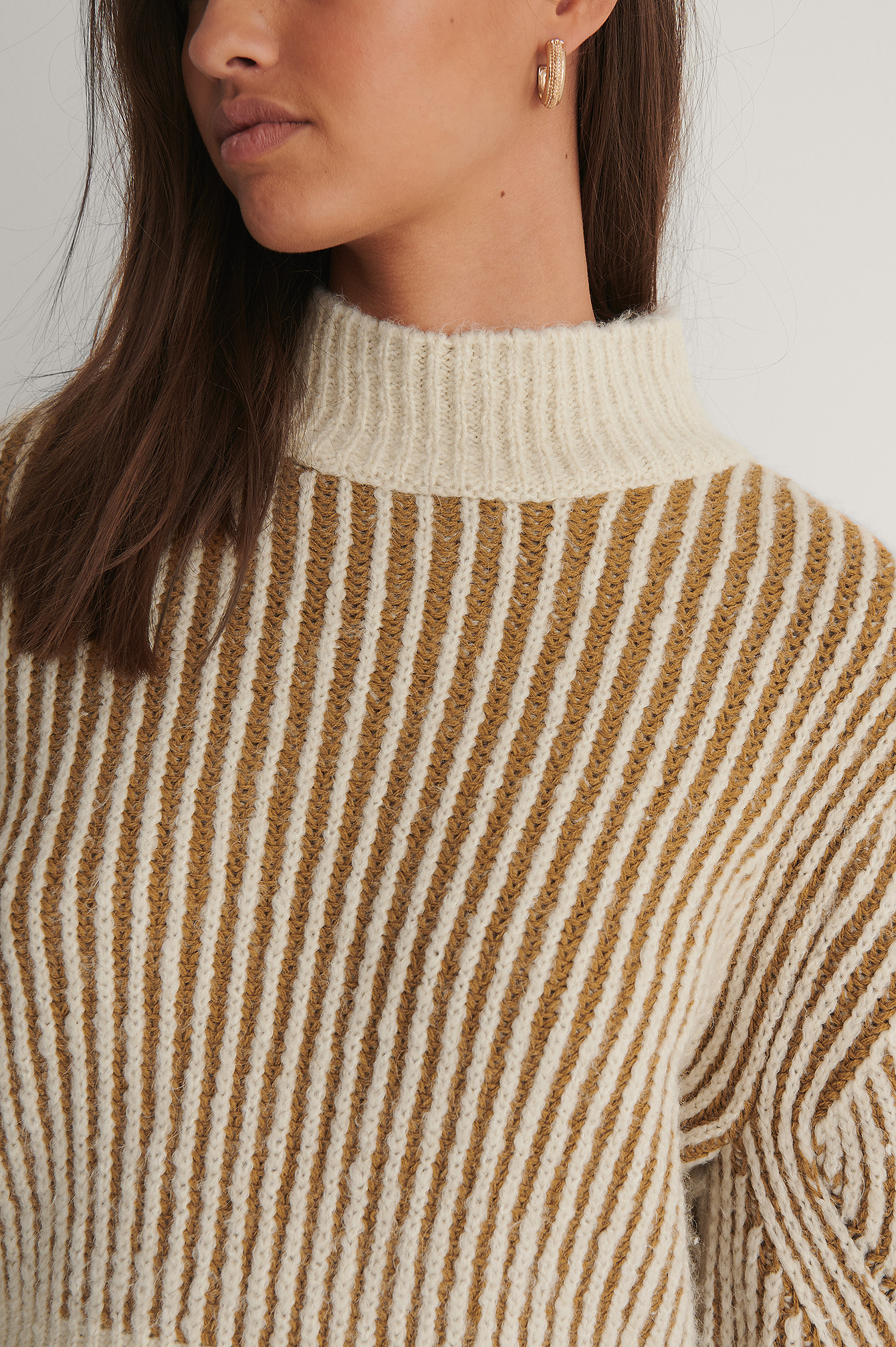 NA-KD Damen Kleidung Pullover & Strickjacken Pullover Sweatshirts Striped Long Sleeve Sweater 
