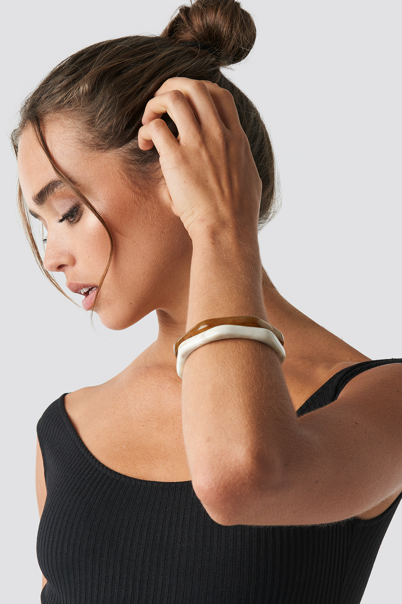 Slim Resin Look Bangles Natural