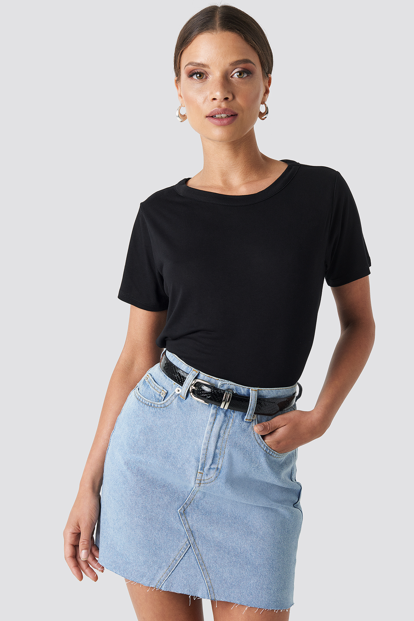 Slim Snake Look Belt Black
