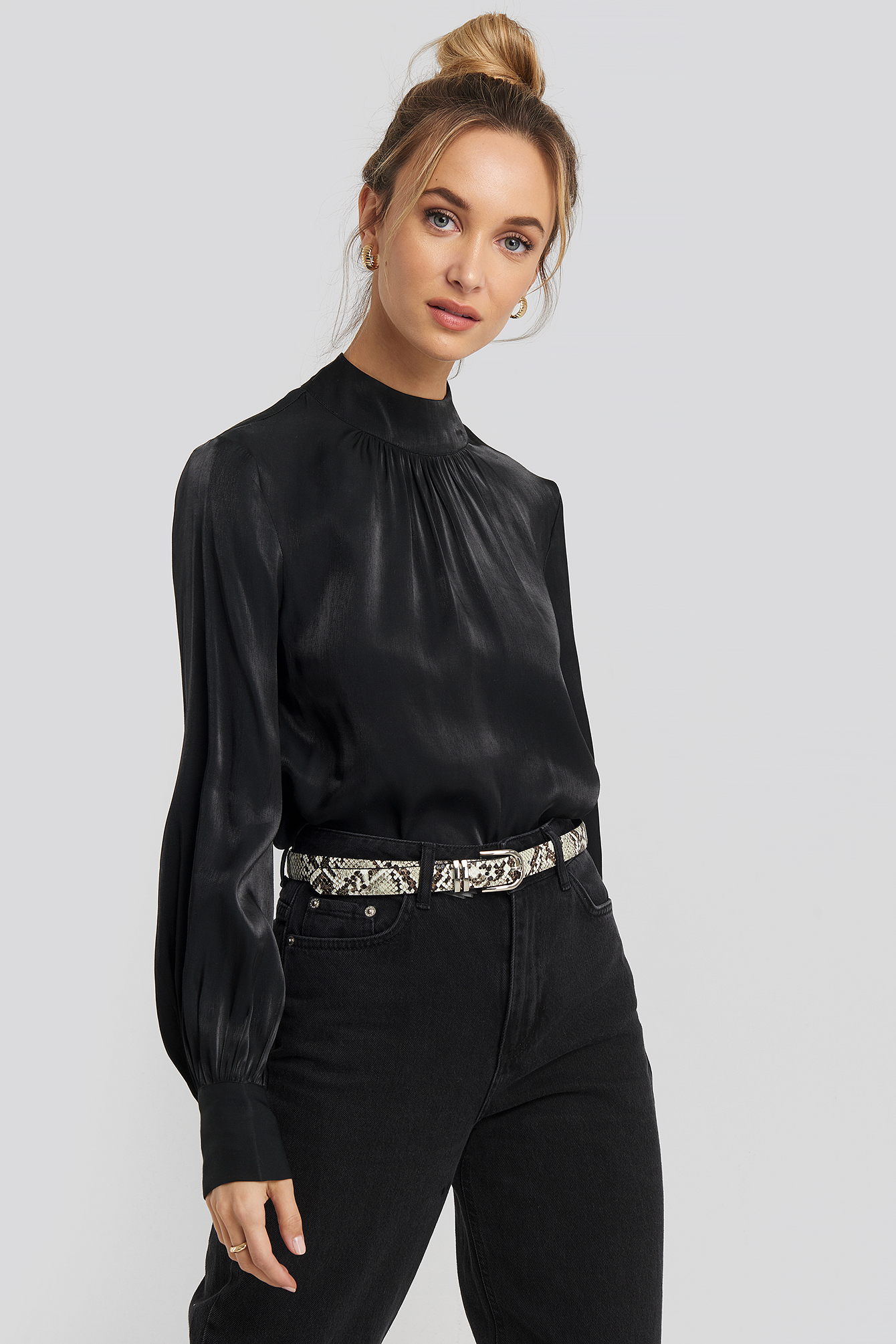 Slim Snake Look Belt Natural