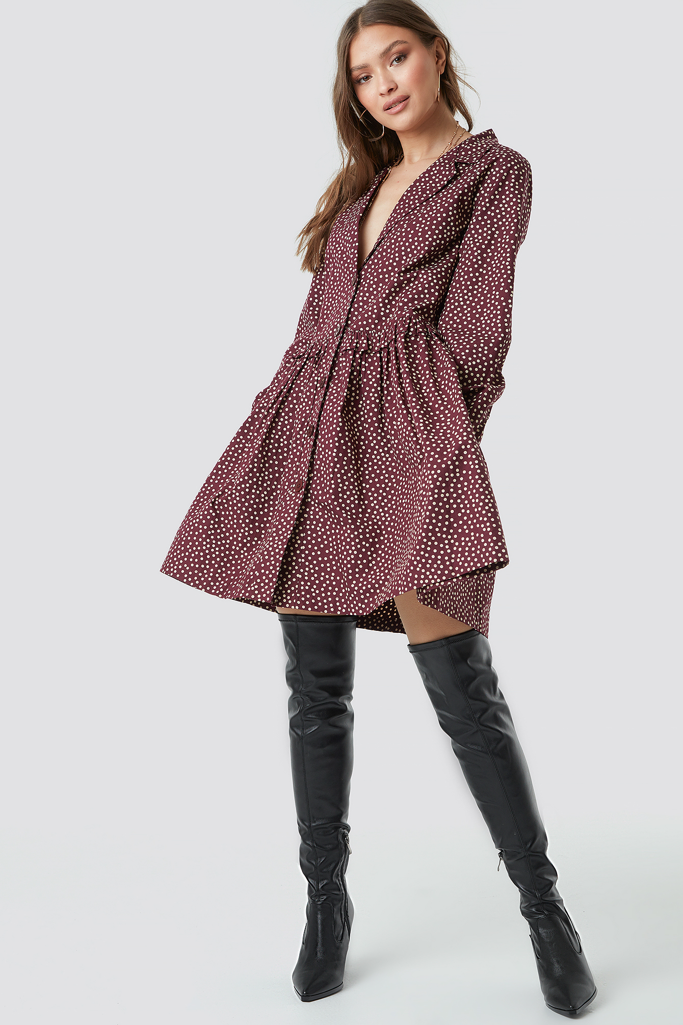Slim Western Overknee Boots Black