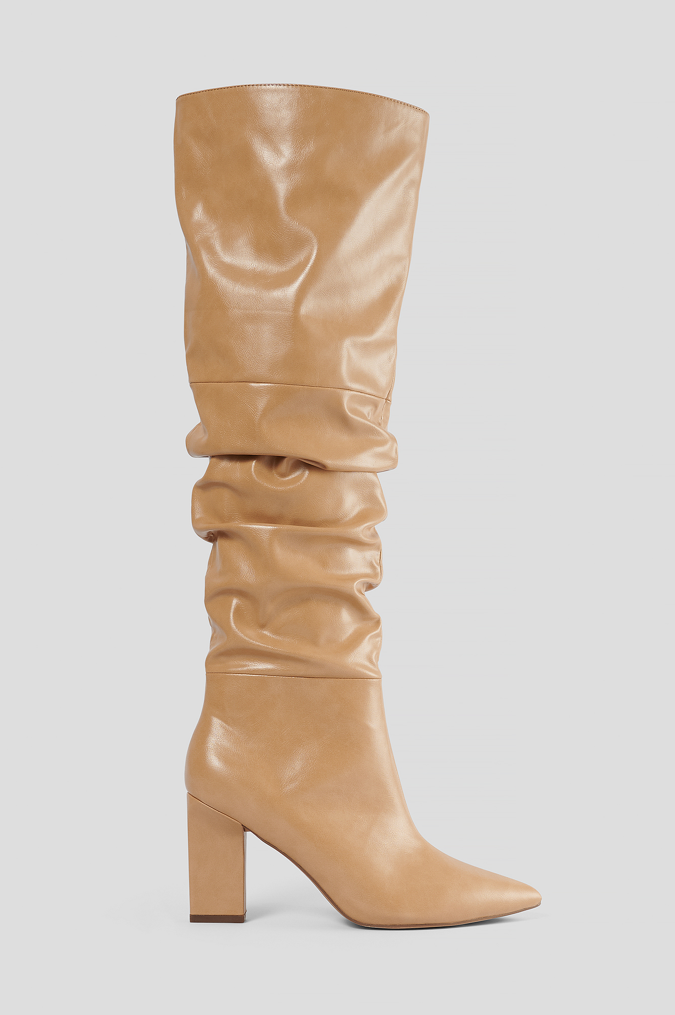 Wijde Hoge Laarzen Beige | na-kd.com