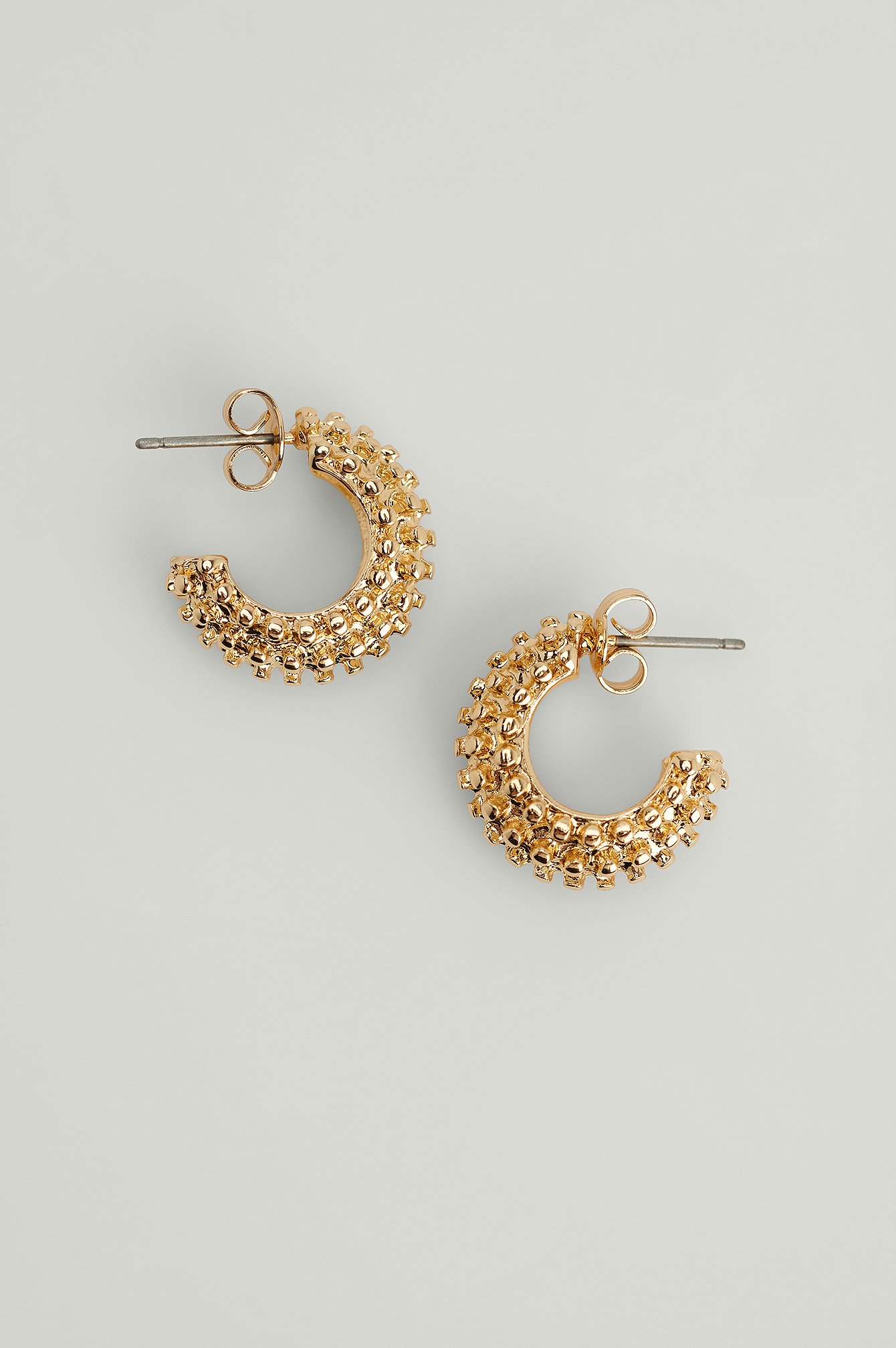 NA-KD Accessories Small Recycled Pike Hoops - Gold