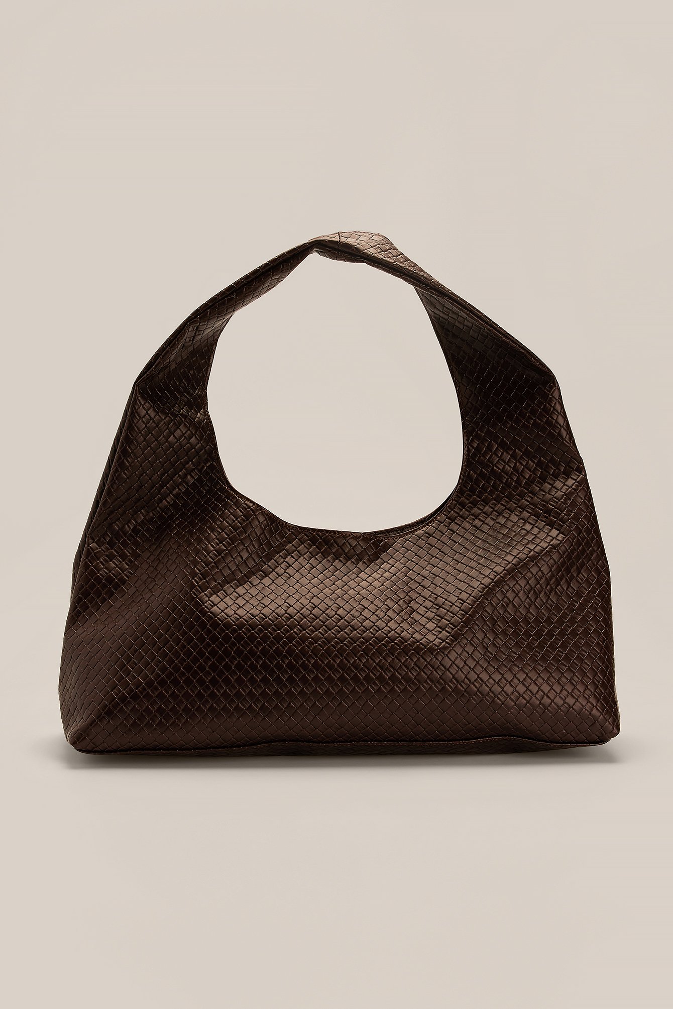 Brown Small Weave Tote Bag