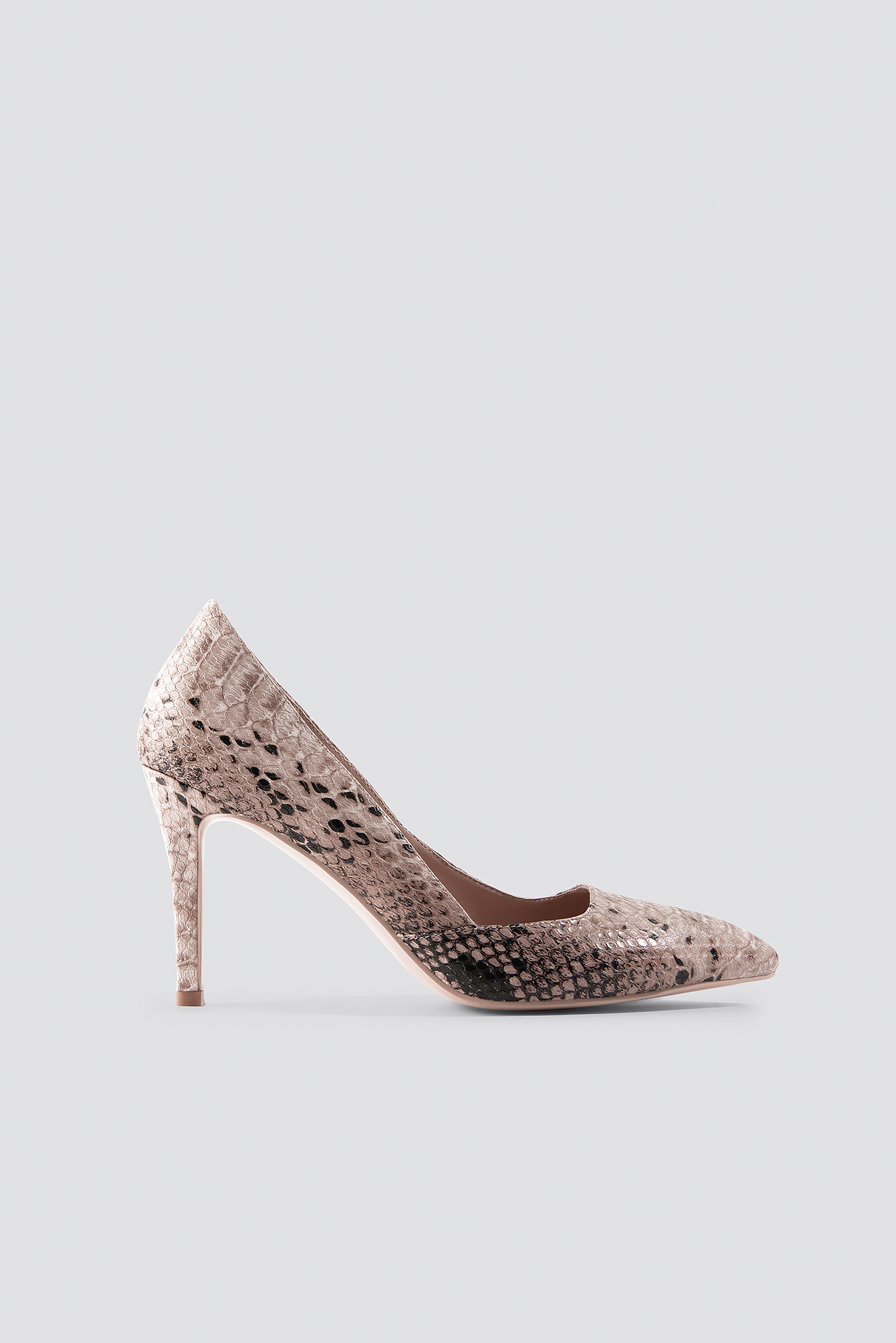 Snake Classy Pointy Pumps Nude