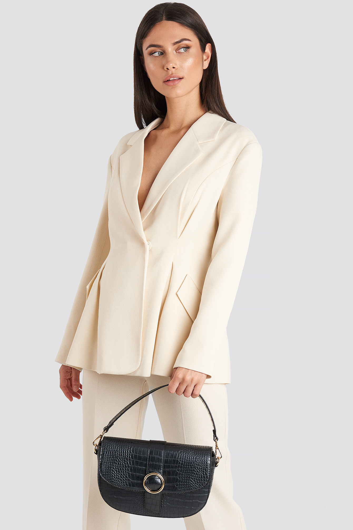 Snake Crossover Handbag Black