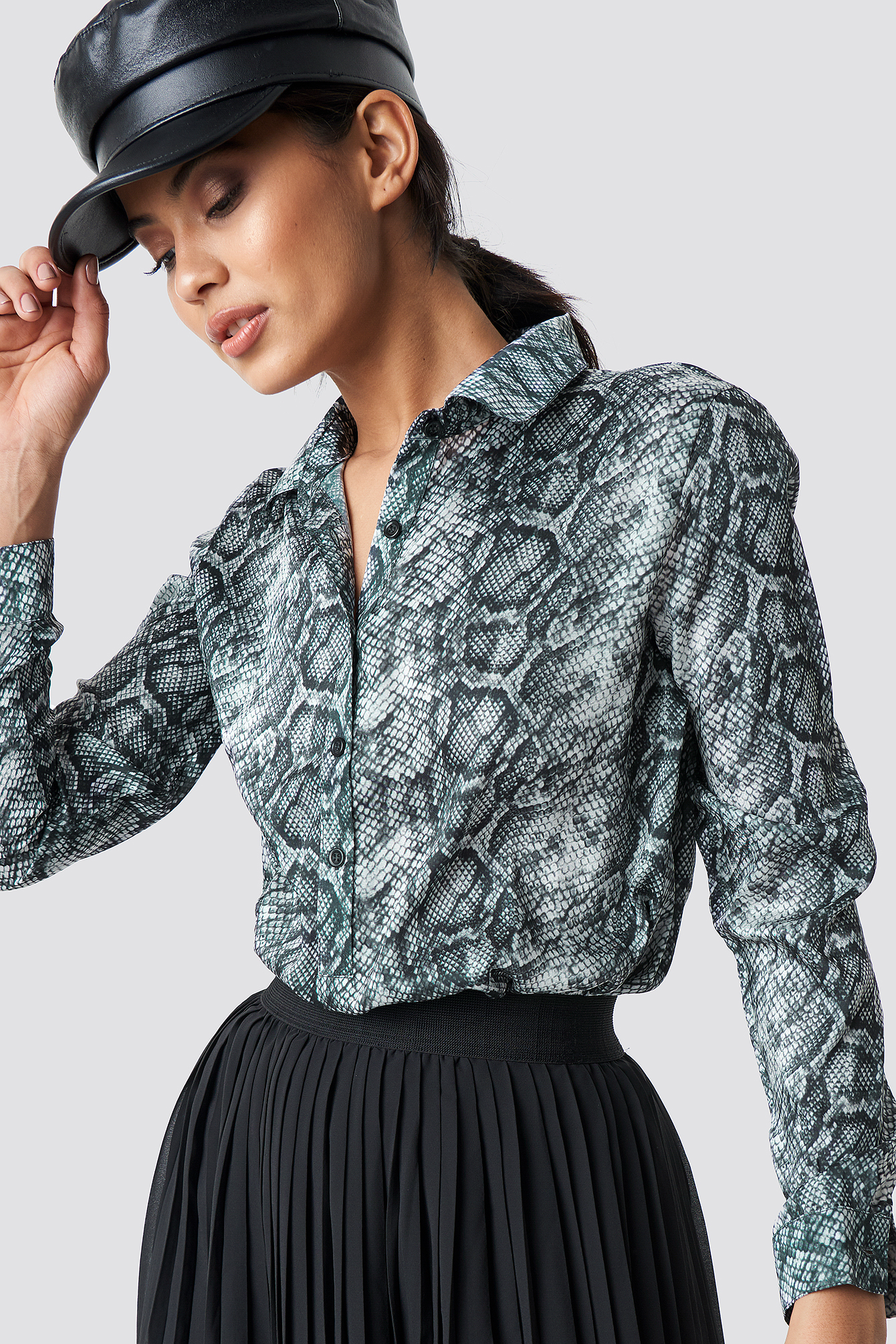 Snake Print Tunic Shirt Snake