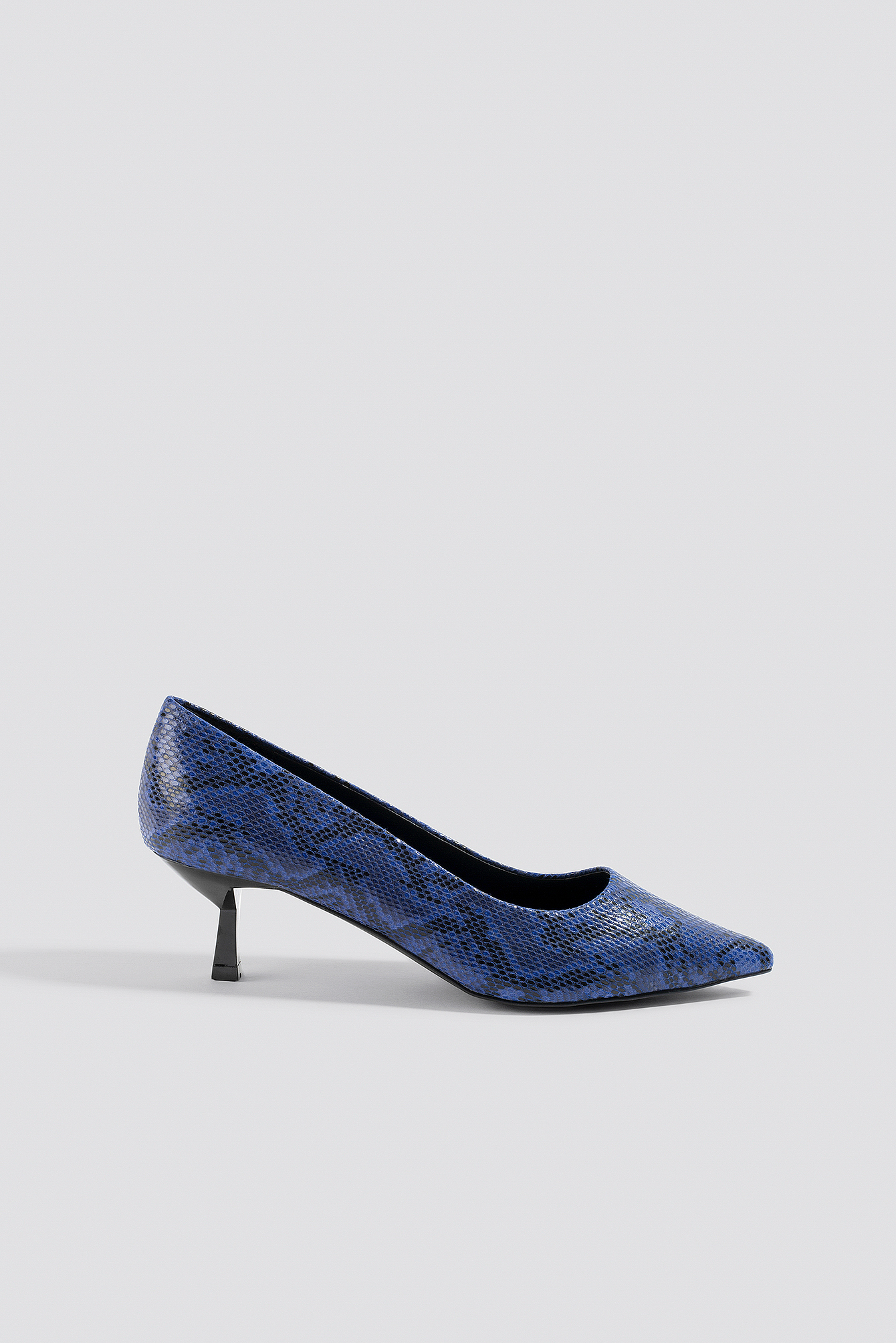 Snake Printed Pumps Cobalt