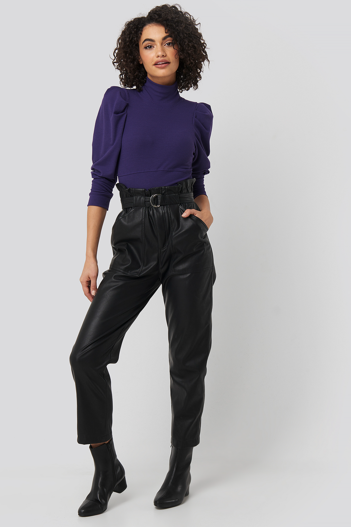 soft black leather ankle boots