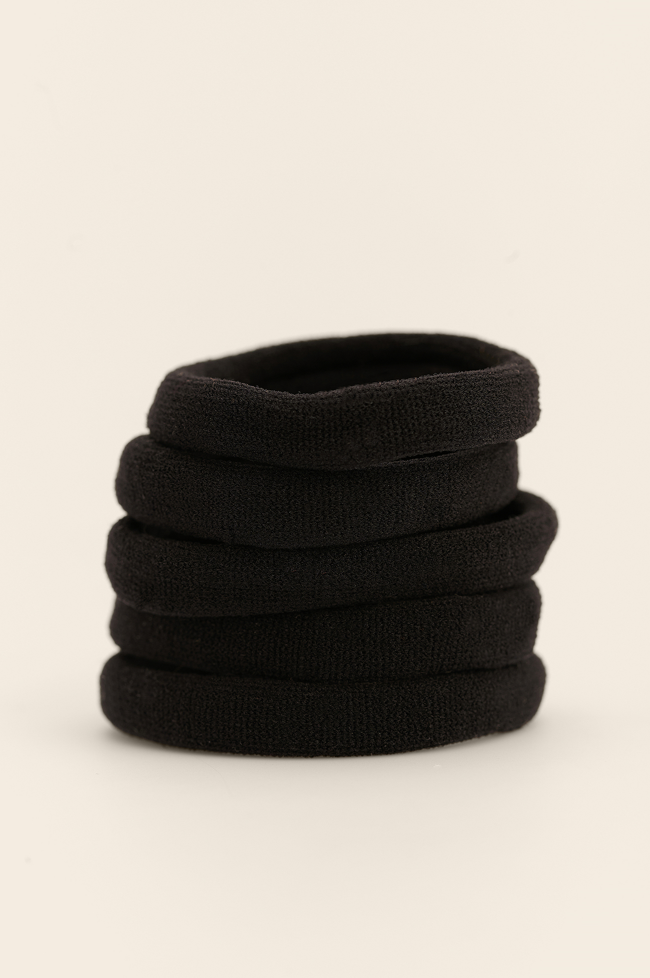Black Soft Hair Tie 5-Pack