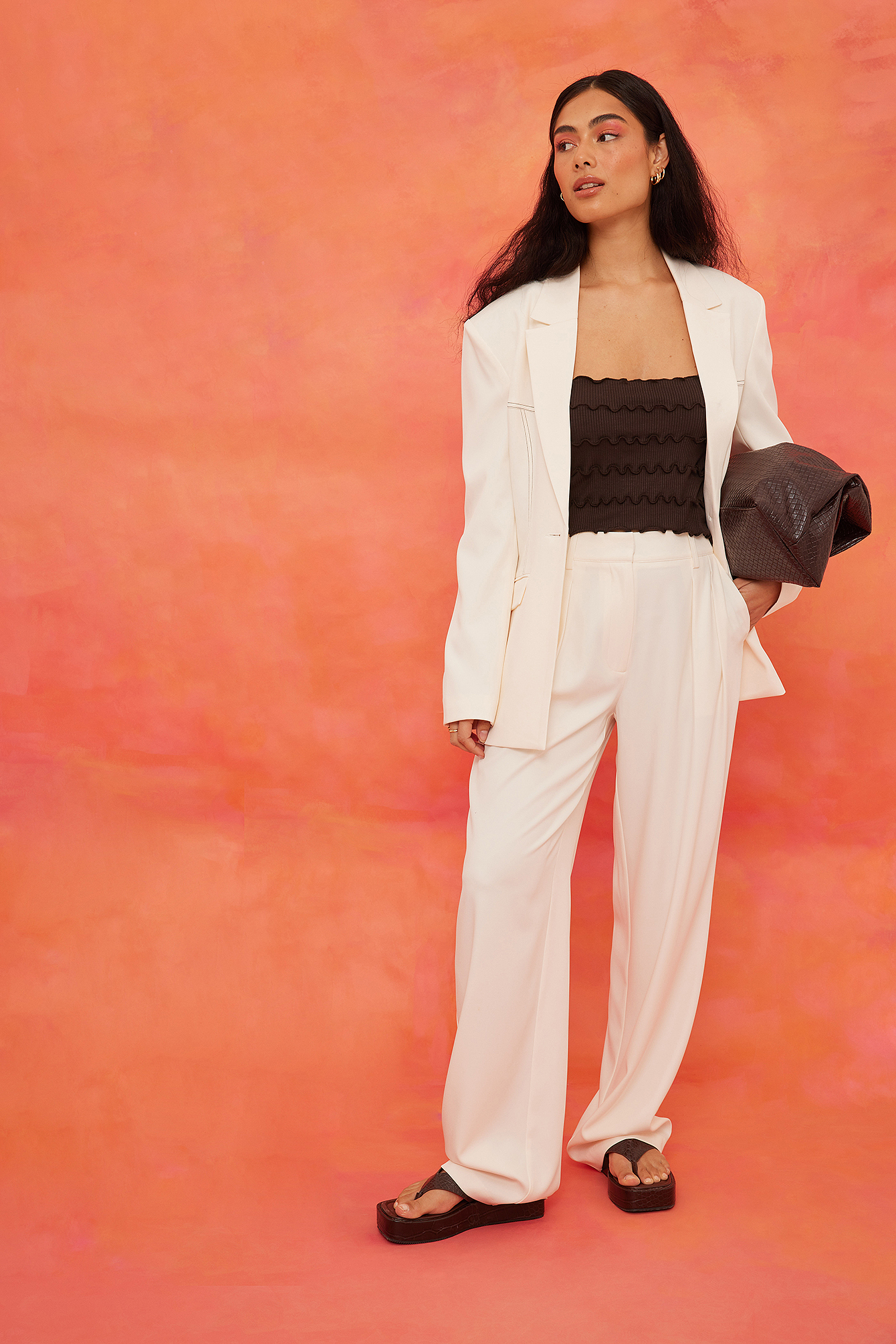 off white suit pants