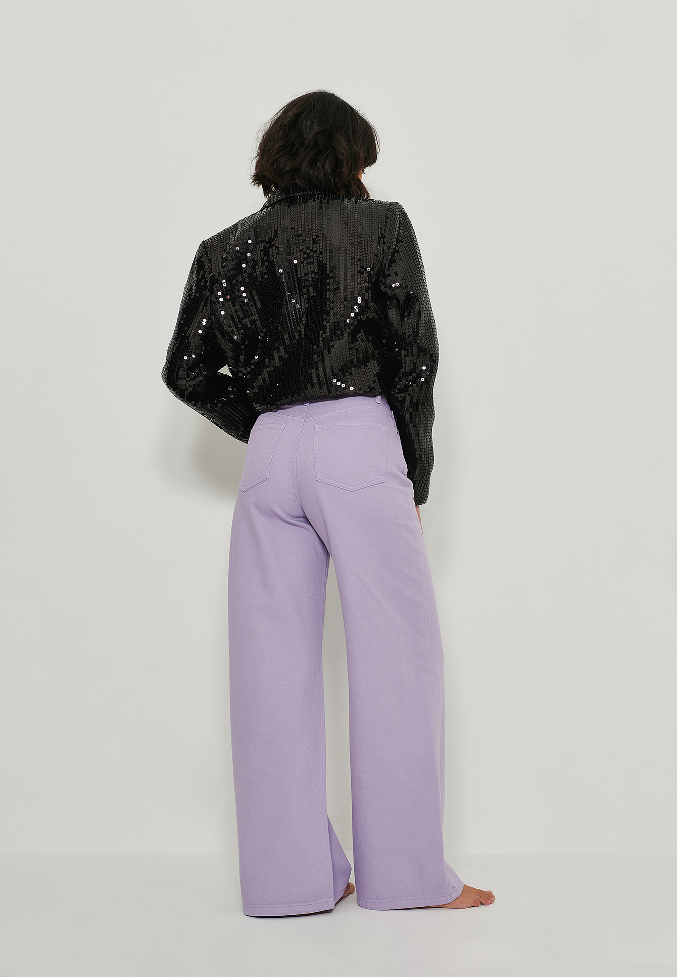 Organic Soft Rigid Wide Jeans Purple 