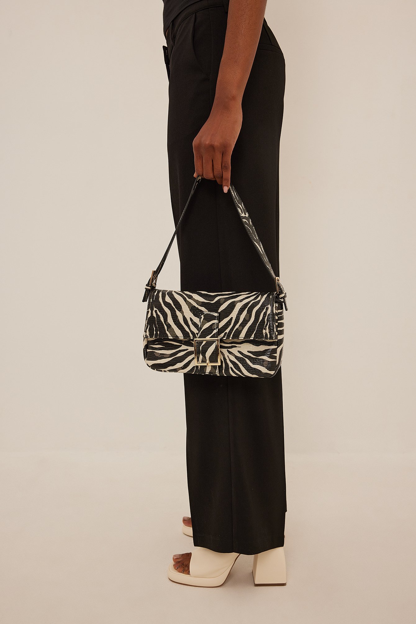 fluffy zebra tote bag