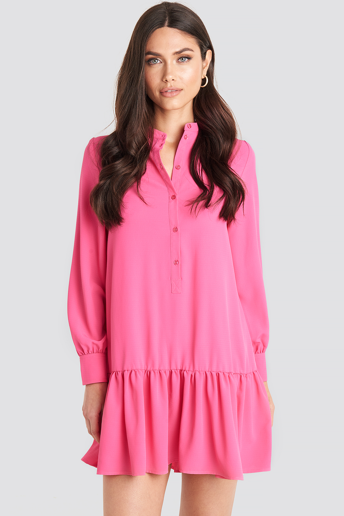 Solid Mini Dress Pink