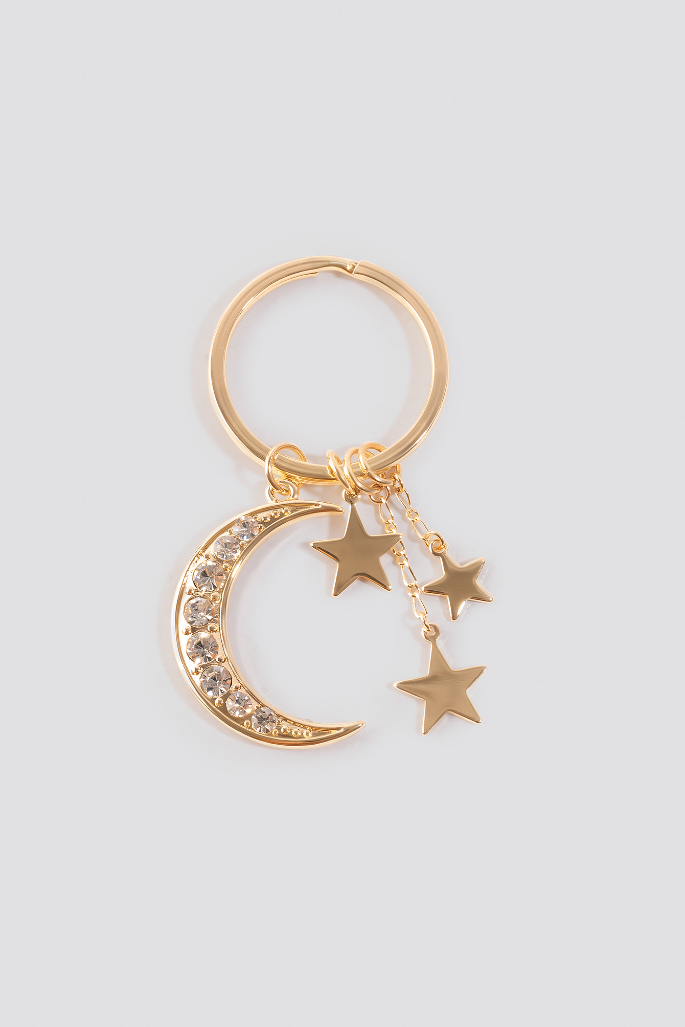 Sparkling Moon Key Chain Gold