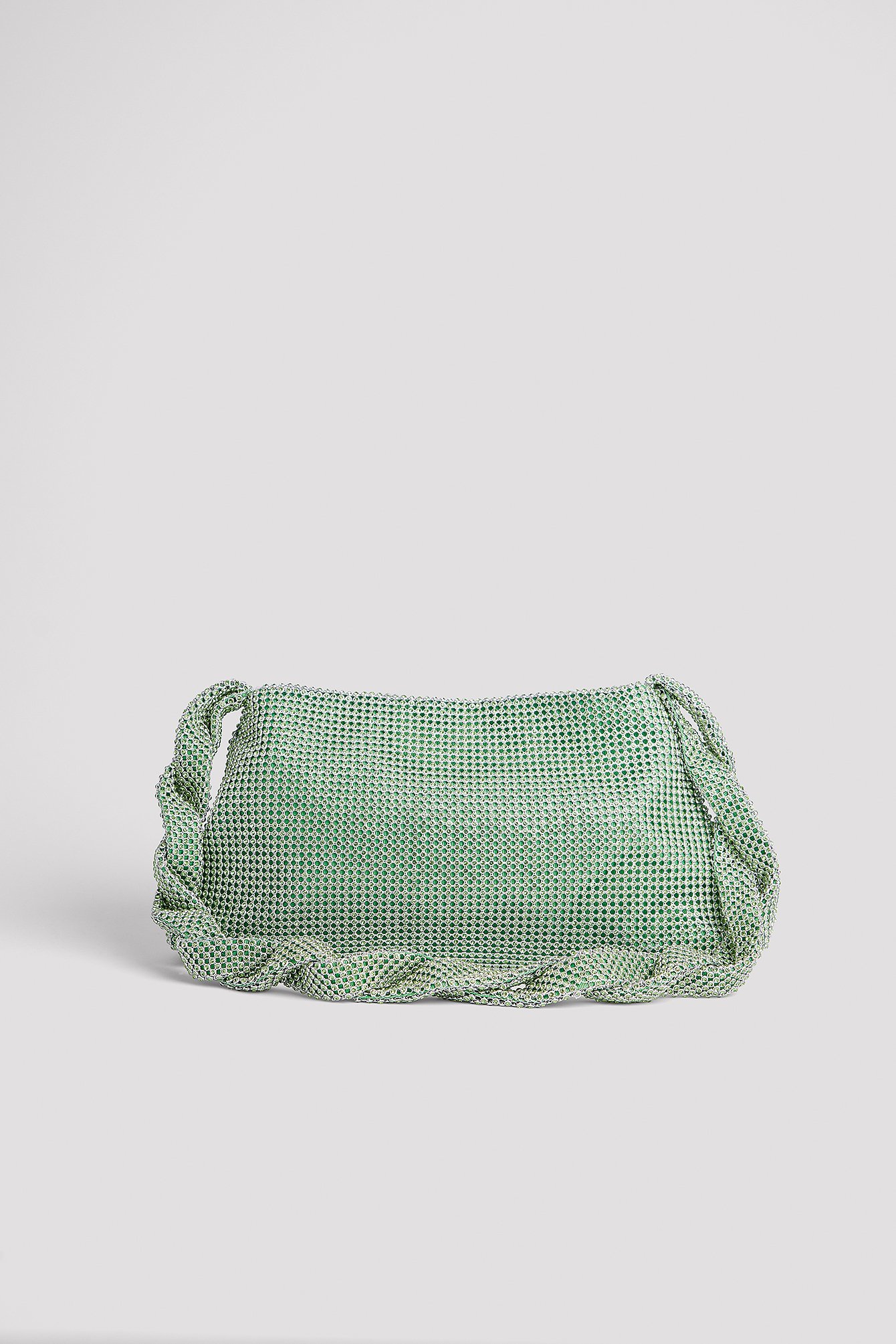 Green Sparkling Twisted Strap Bag