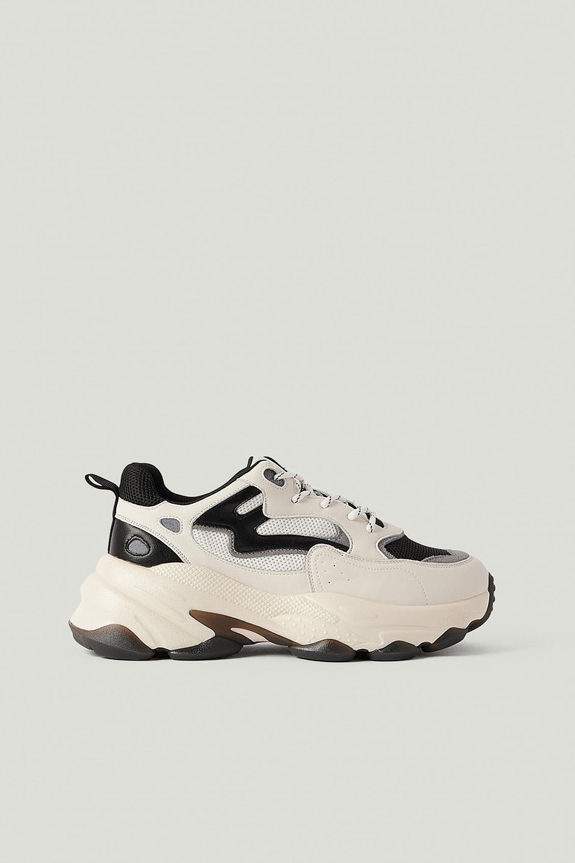 Creme/Black Chunky Contrast Detail Trainers