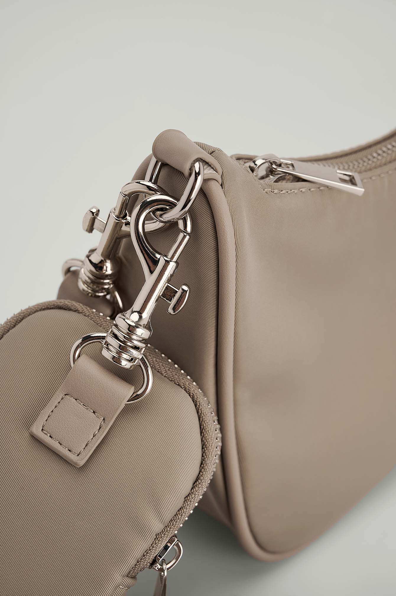 Sporty Strap Attachment Bag Grey