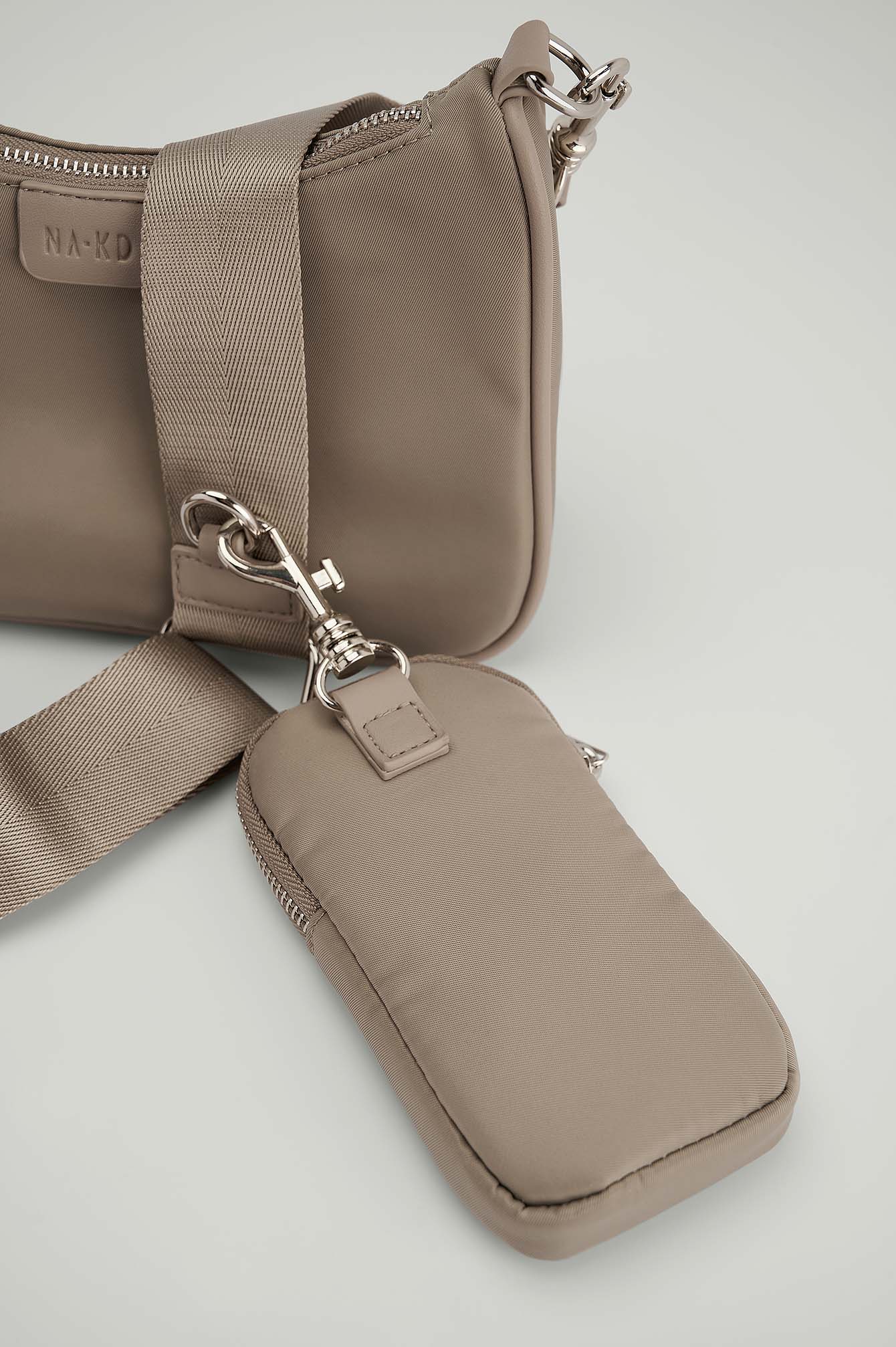 Sporty Strap Attachment Bag Grey