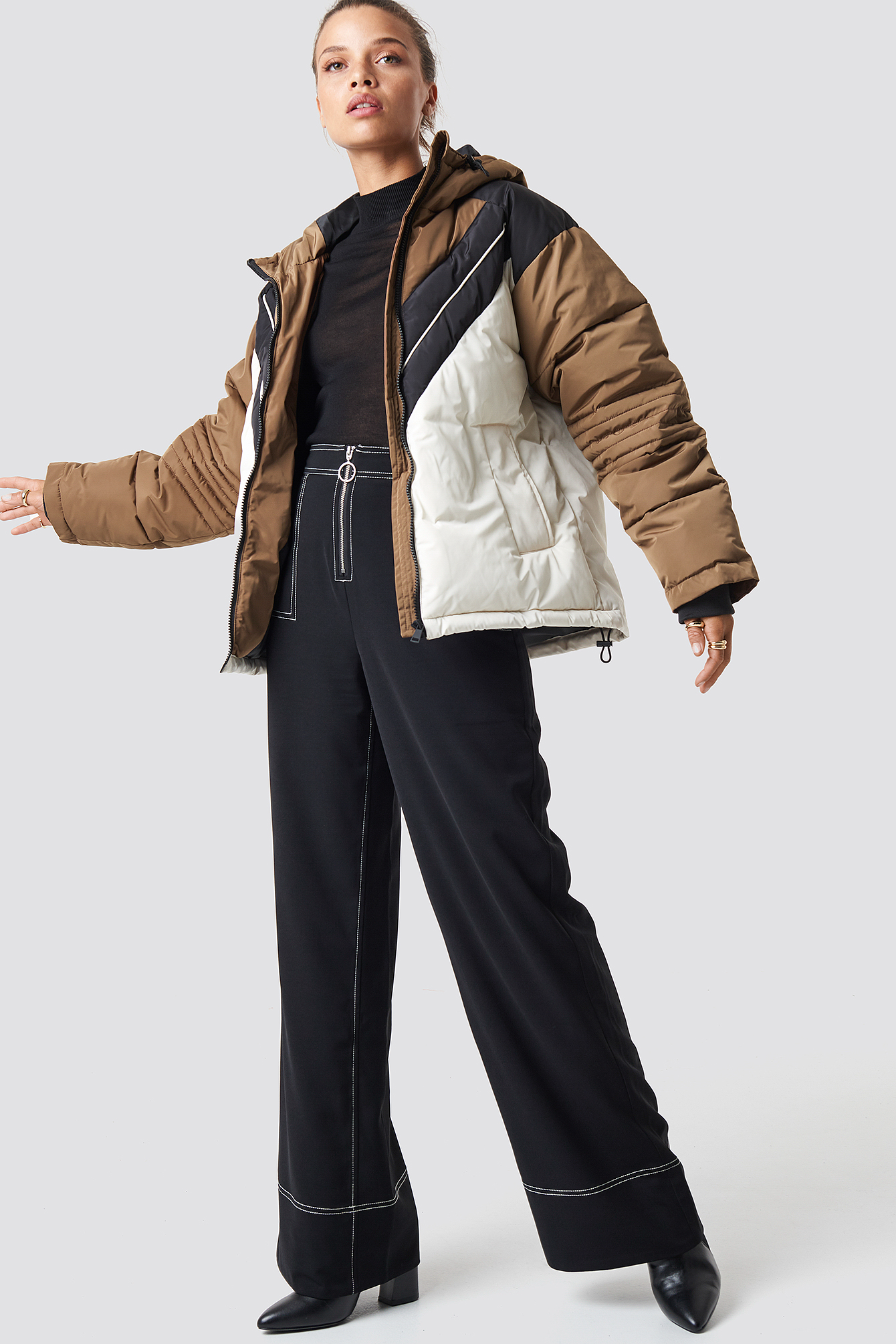 Sporty Padded Jacket White