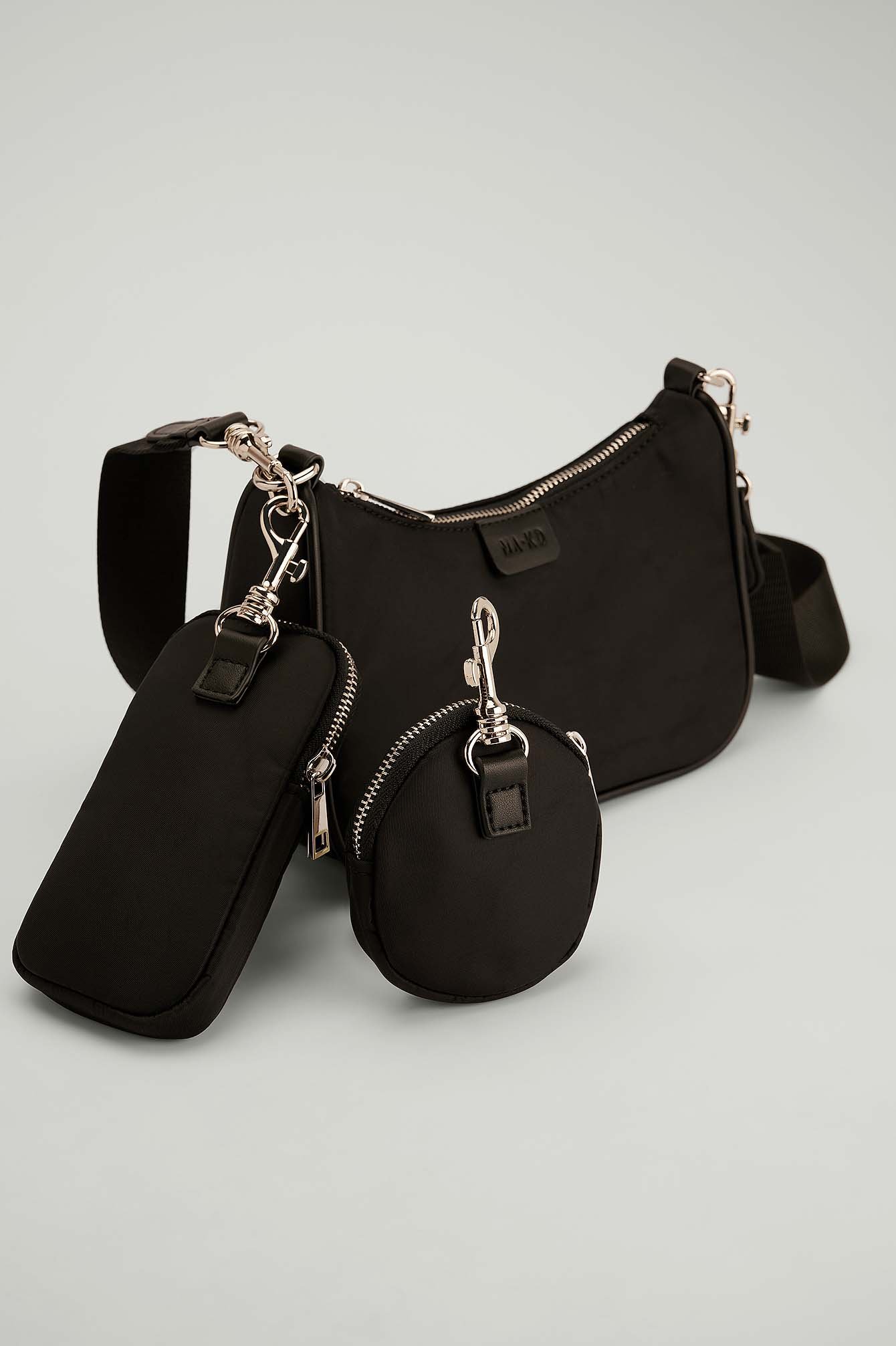 Black Sporty Strap Attachment Bag