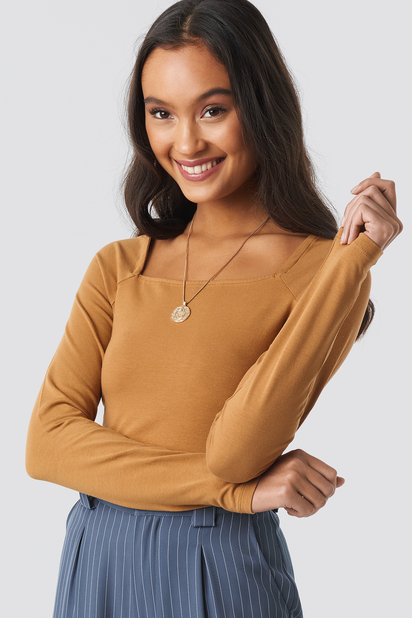 Square Shape Top Tan
