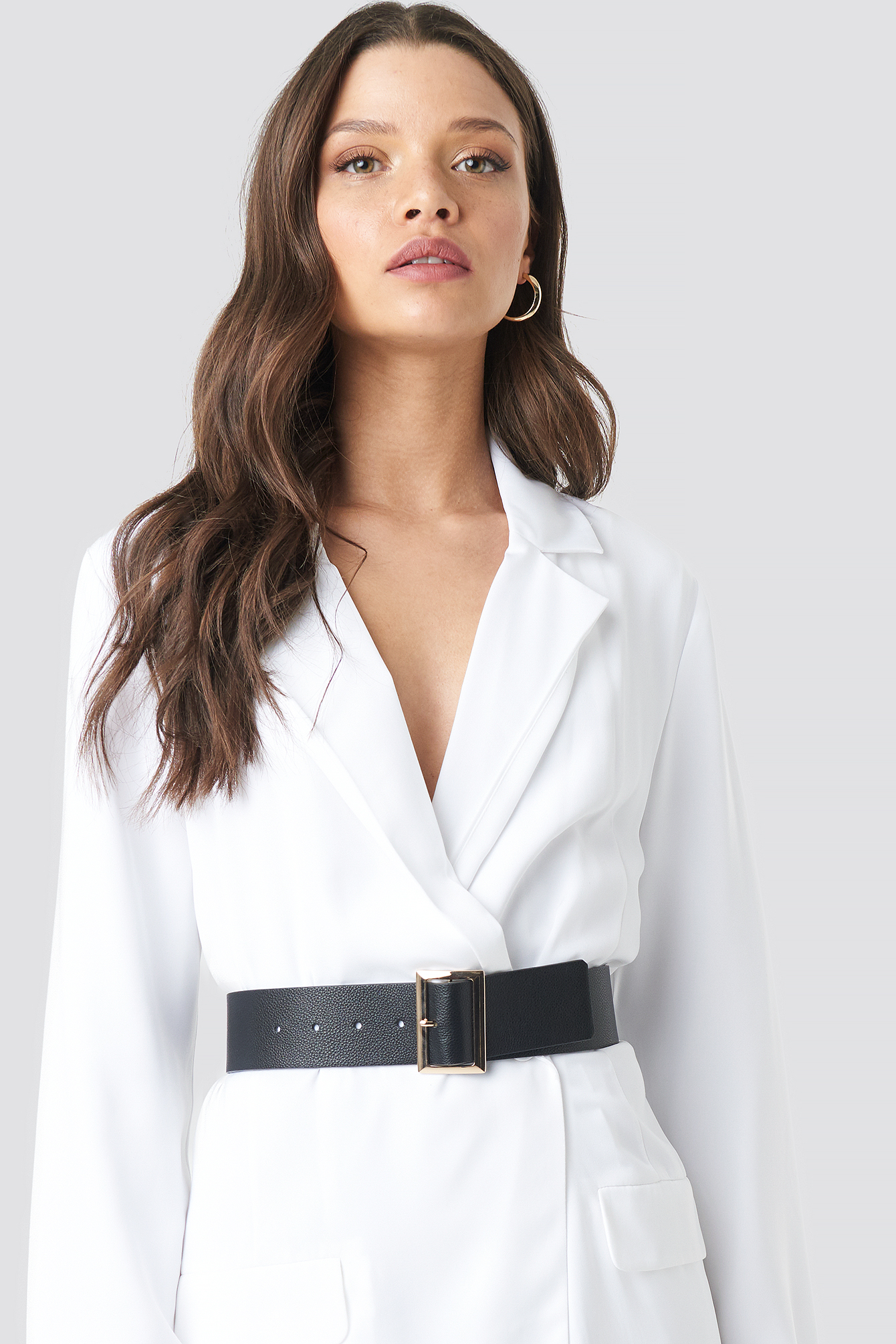 Squared Buckle Belt Black