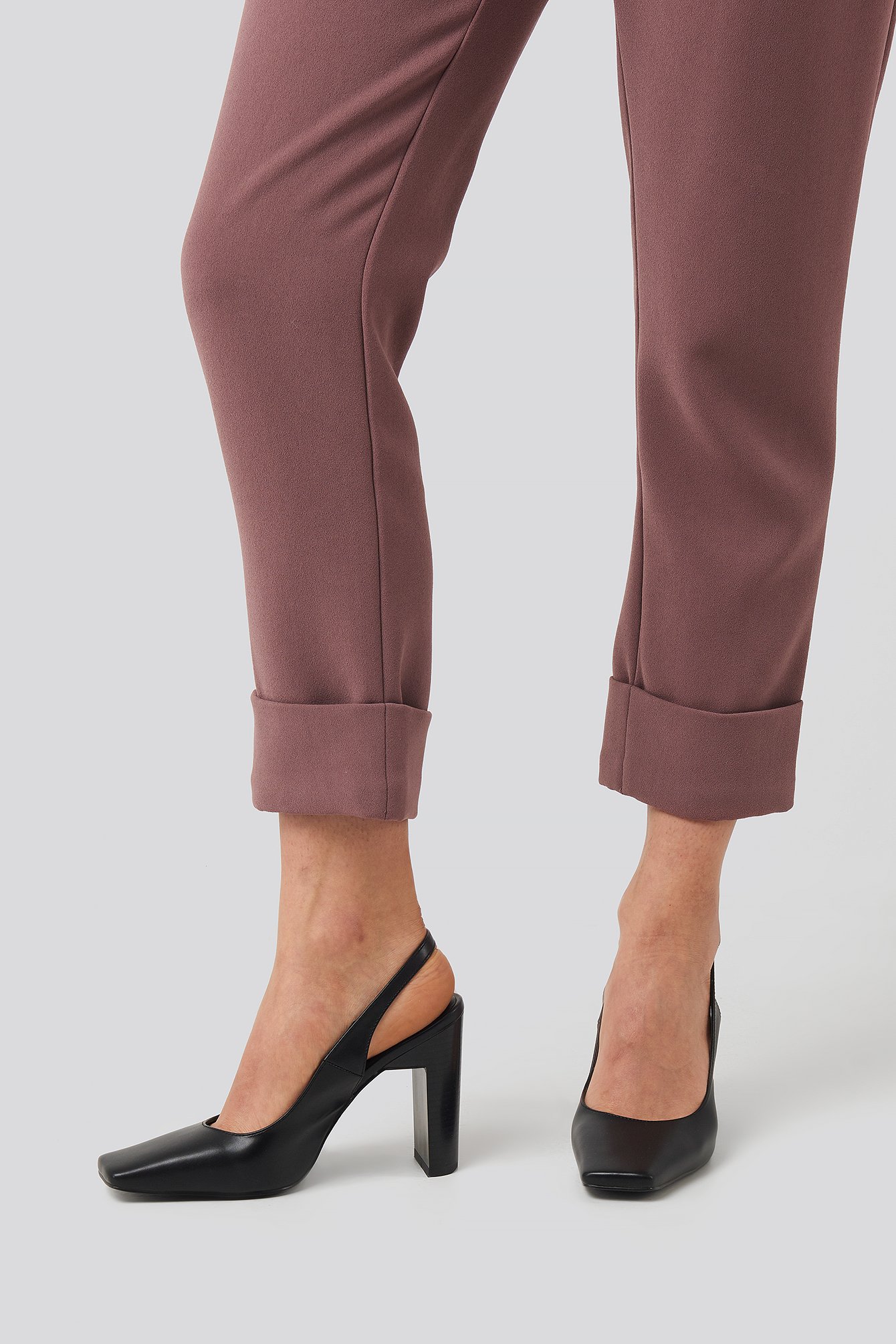 Squared Front Slingback Pumps Black | na-kd.com